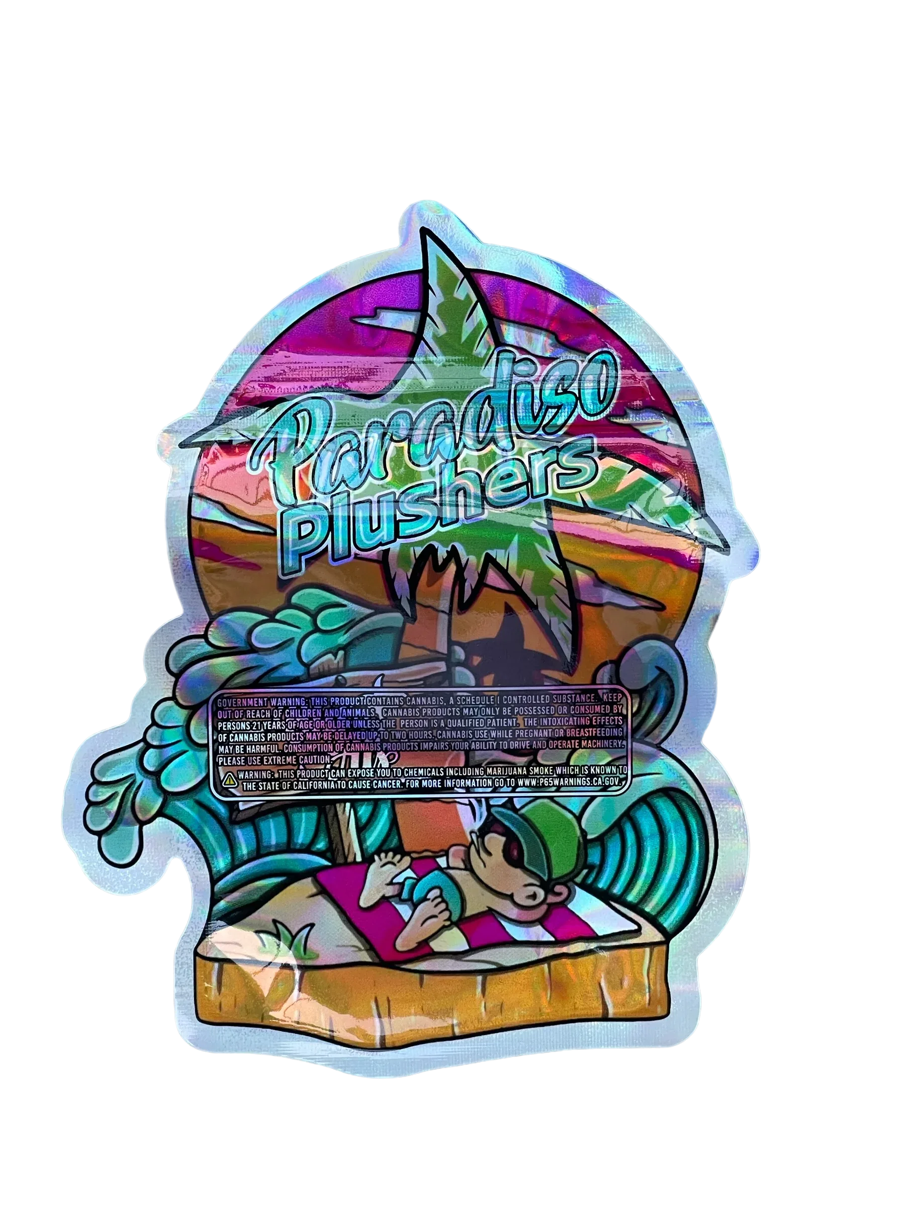 Paradise Plushers cut out Mylar Bags 3.5g Die Cut Paradiso Big Als - Black Unicorn Hub