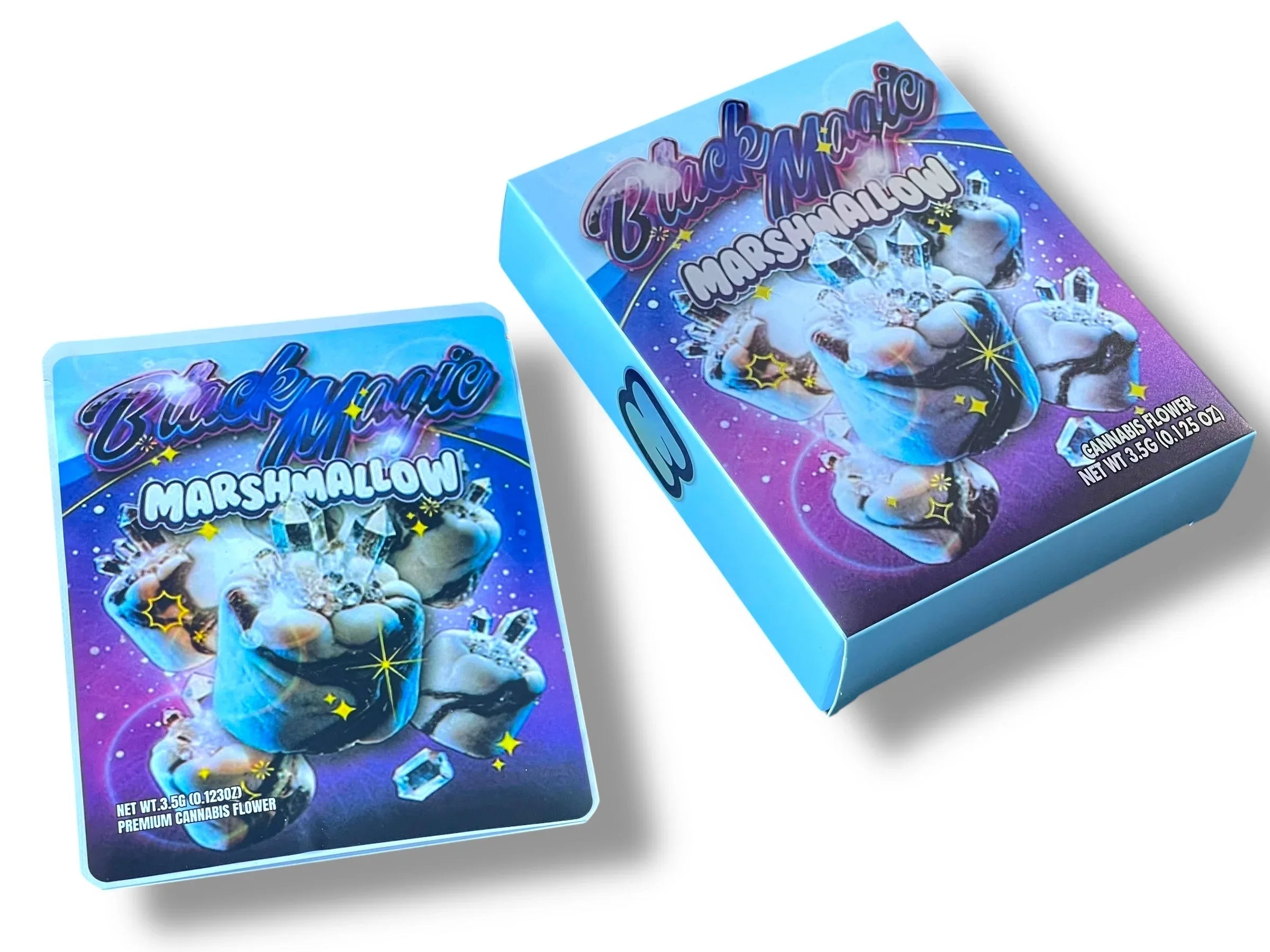 Sprinklez Black Magic Marshmallow Mylar Bags with Boxes 3.5g Box Packaging With stickers and label - Black Unicorn Hub