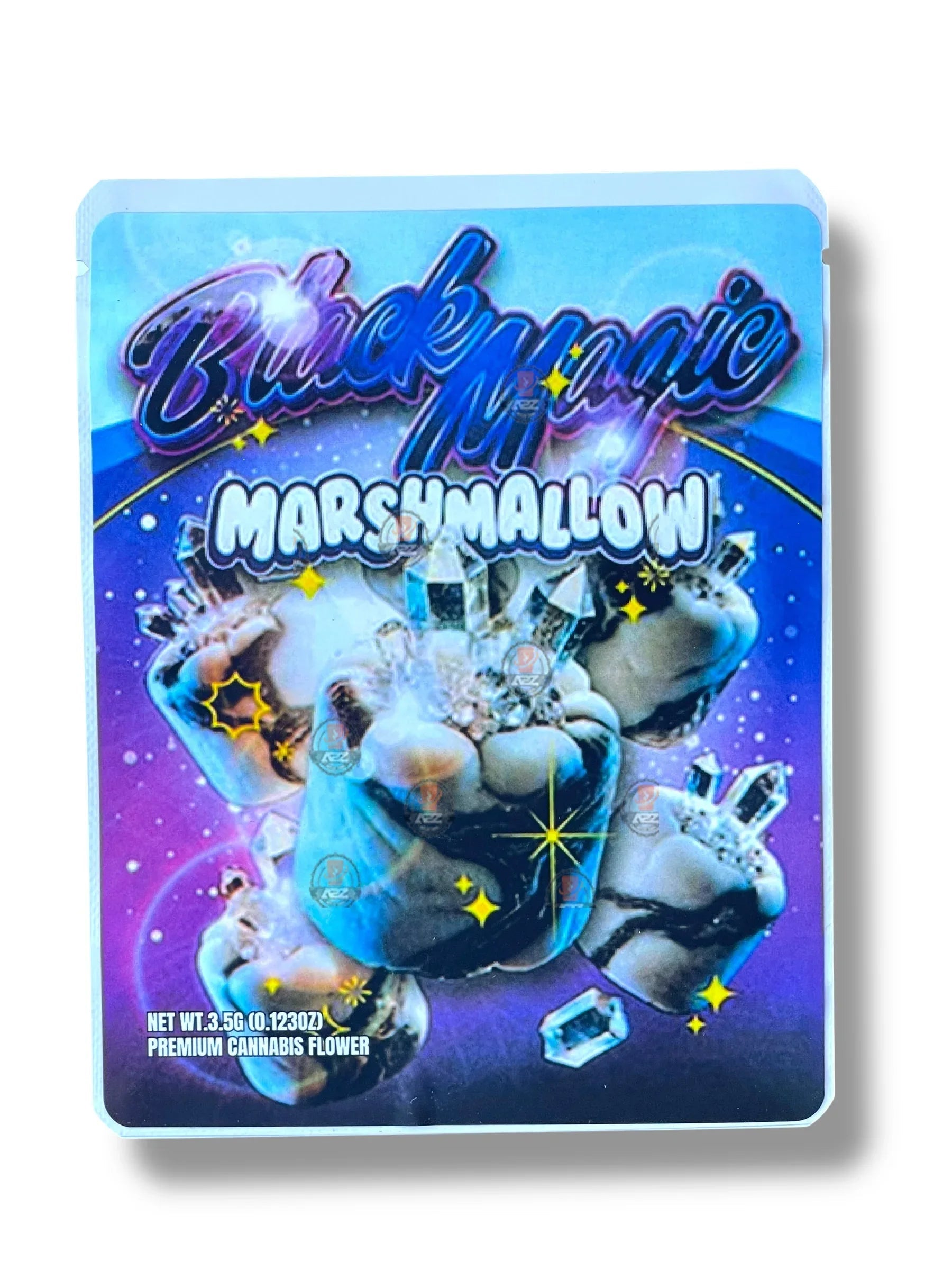 Sprinklez Black Magic Marshmallow Mylar Bags with Boxes 3.5g Box Packaging With stickers and label