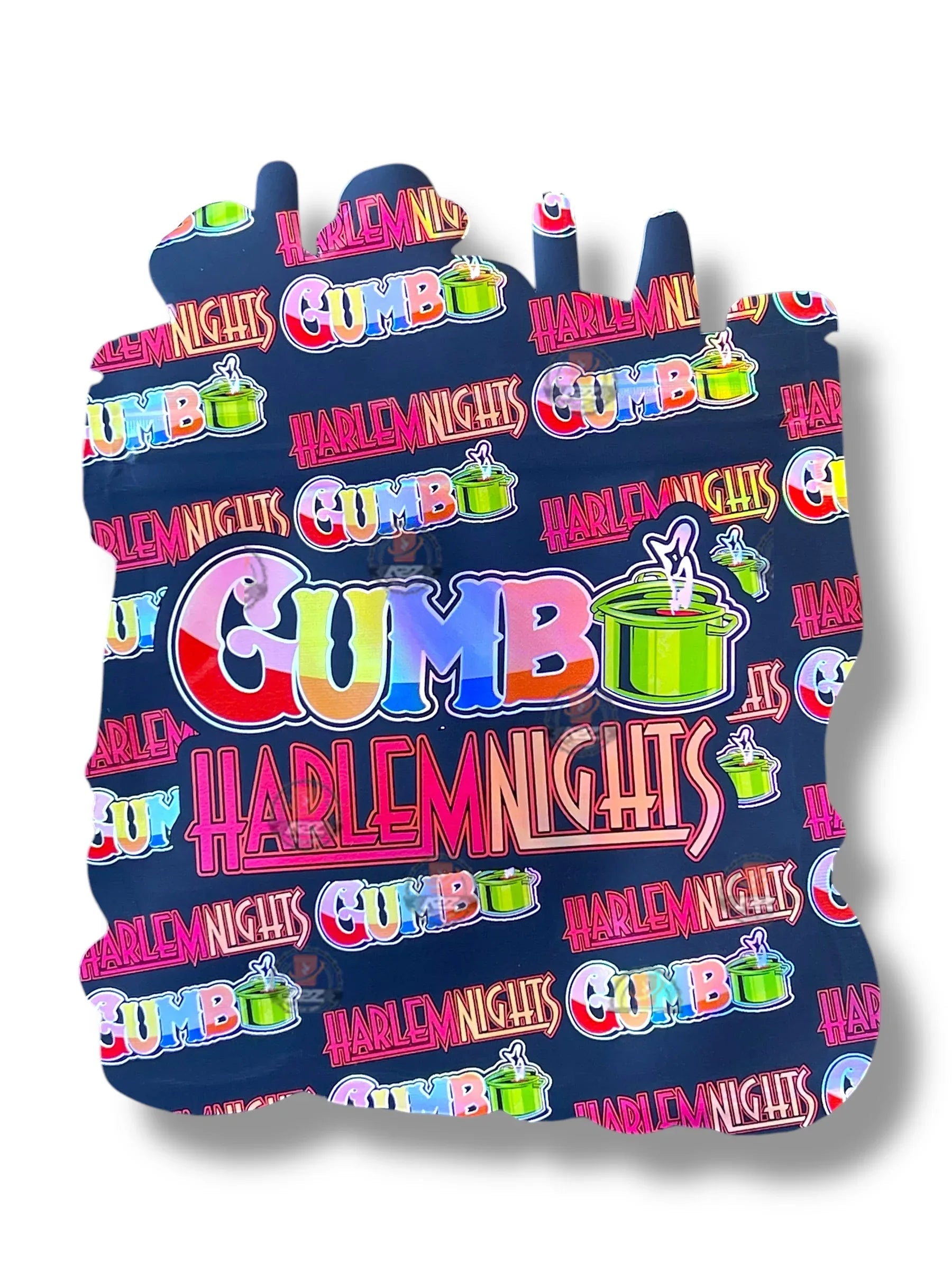 Harlem Nights Gumbo Mylar Bag 3.5g shape bag - Black Unicorn Hub