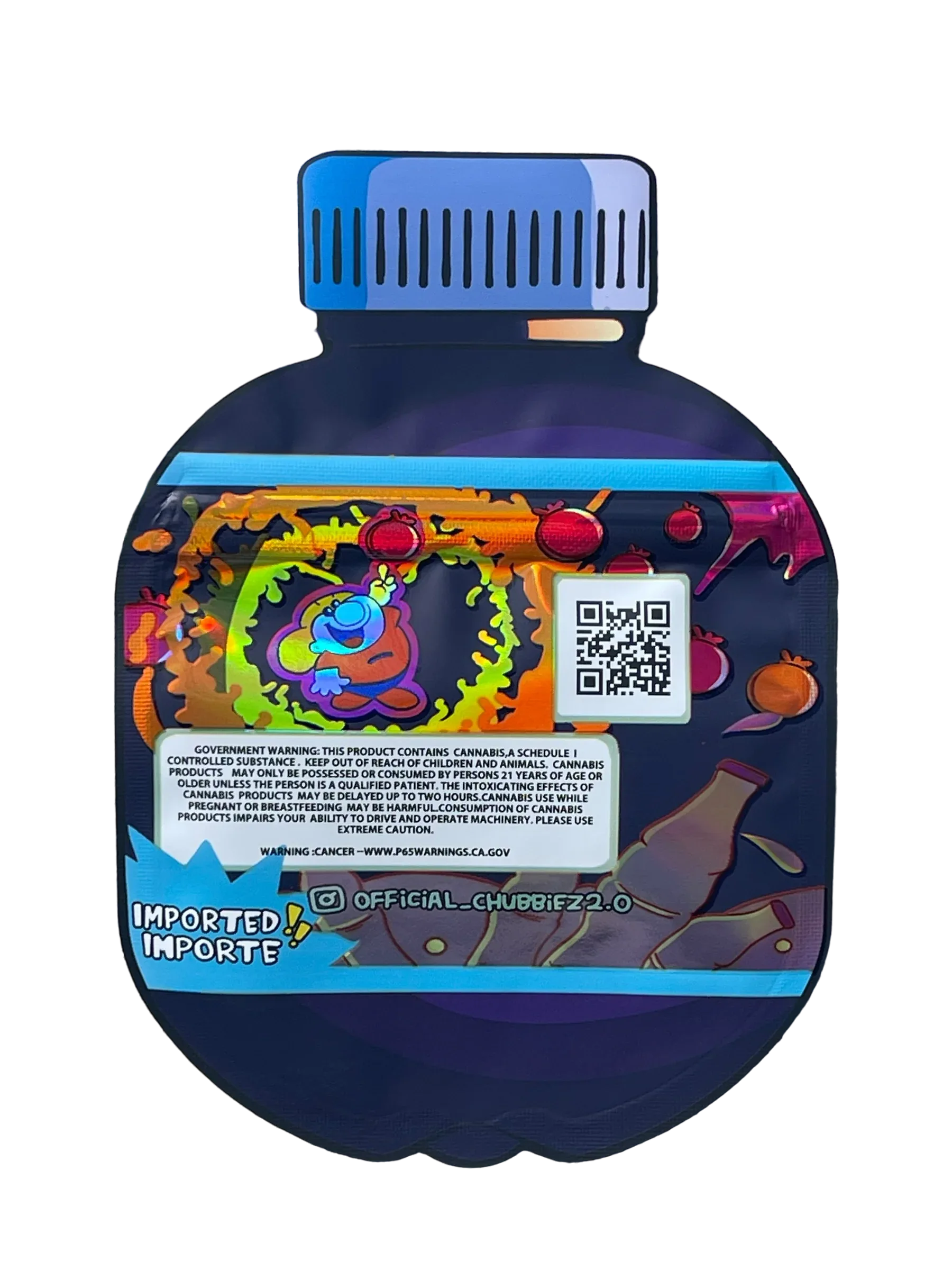 OOZE Berry Chubbiez Cut Out Mylar Bags 3.5g Die cut - Black Unicorn Hub