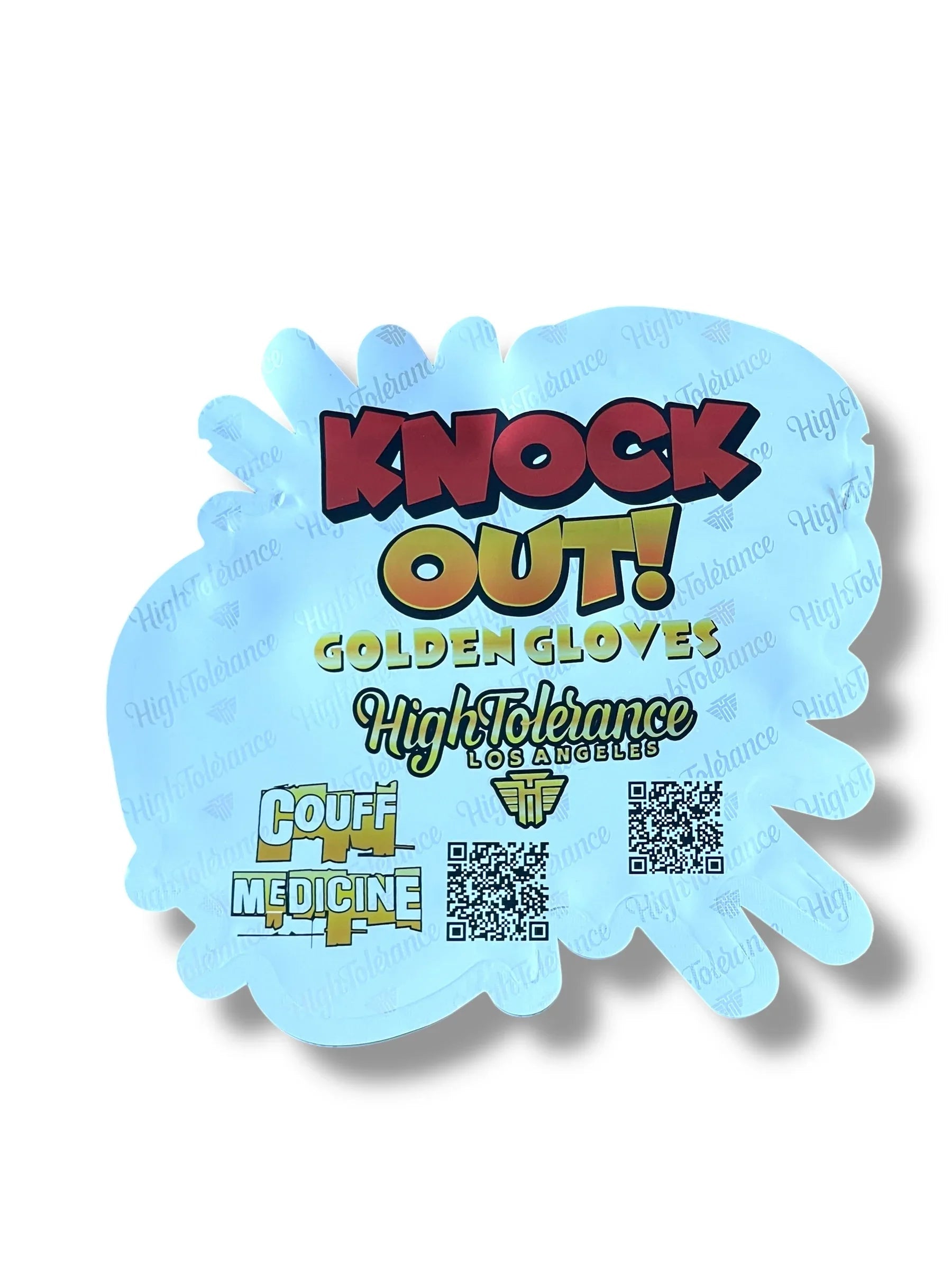 Knock out golden gloves High Tolerance Mylar Bag 3.5g shape bag - Black Unicorn Hub