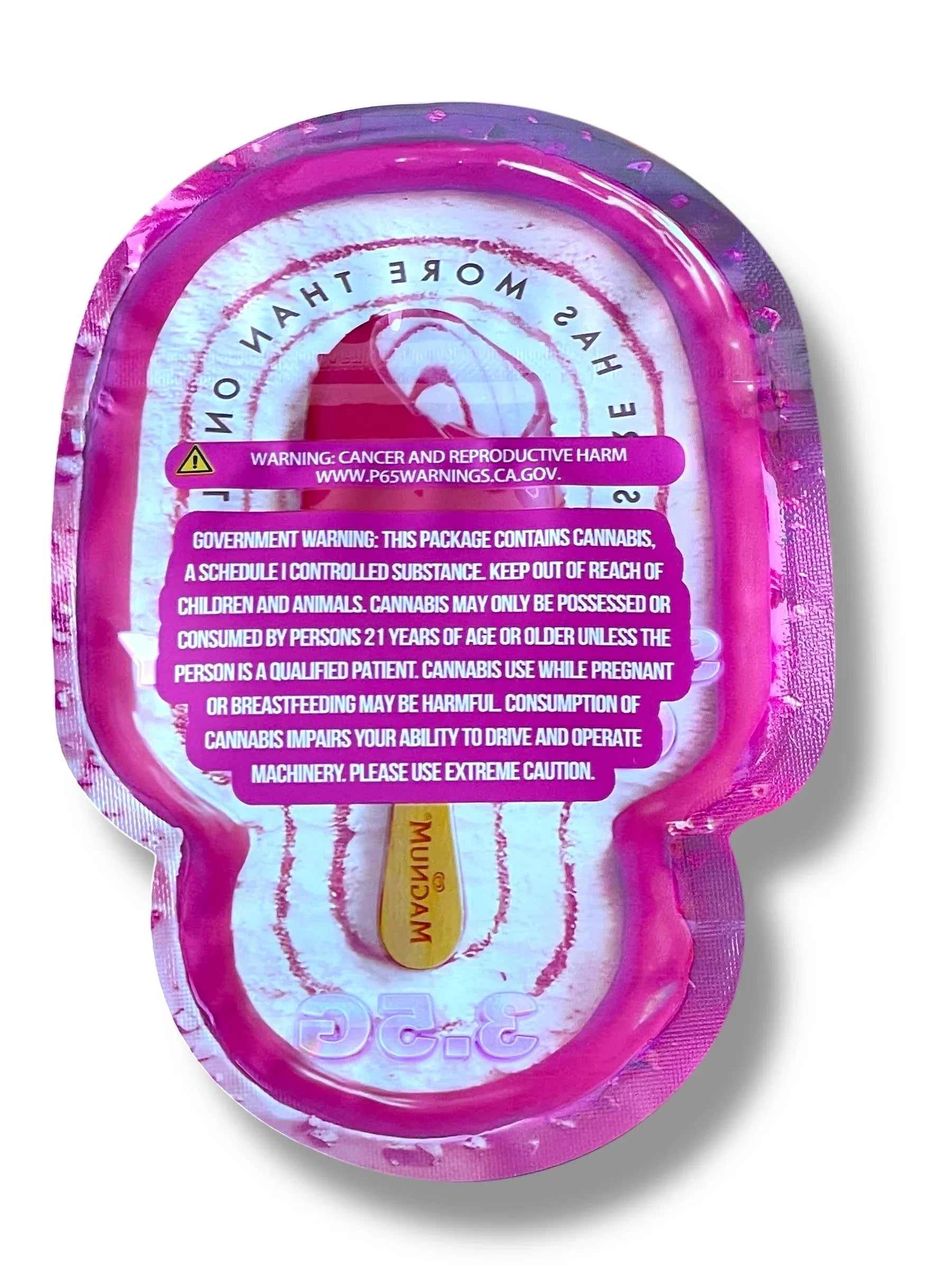 Lato Pop Strawberry Gelato Mylar Bag 3.5g shape bag - Black Unicorn Hub