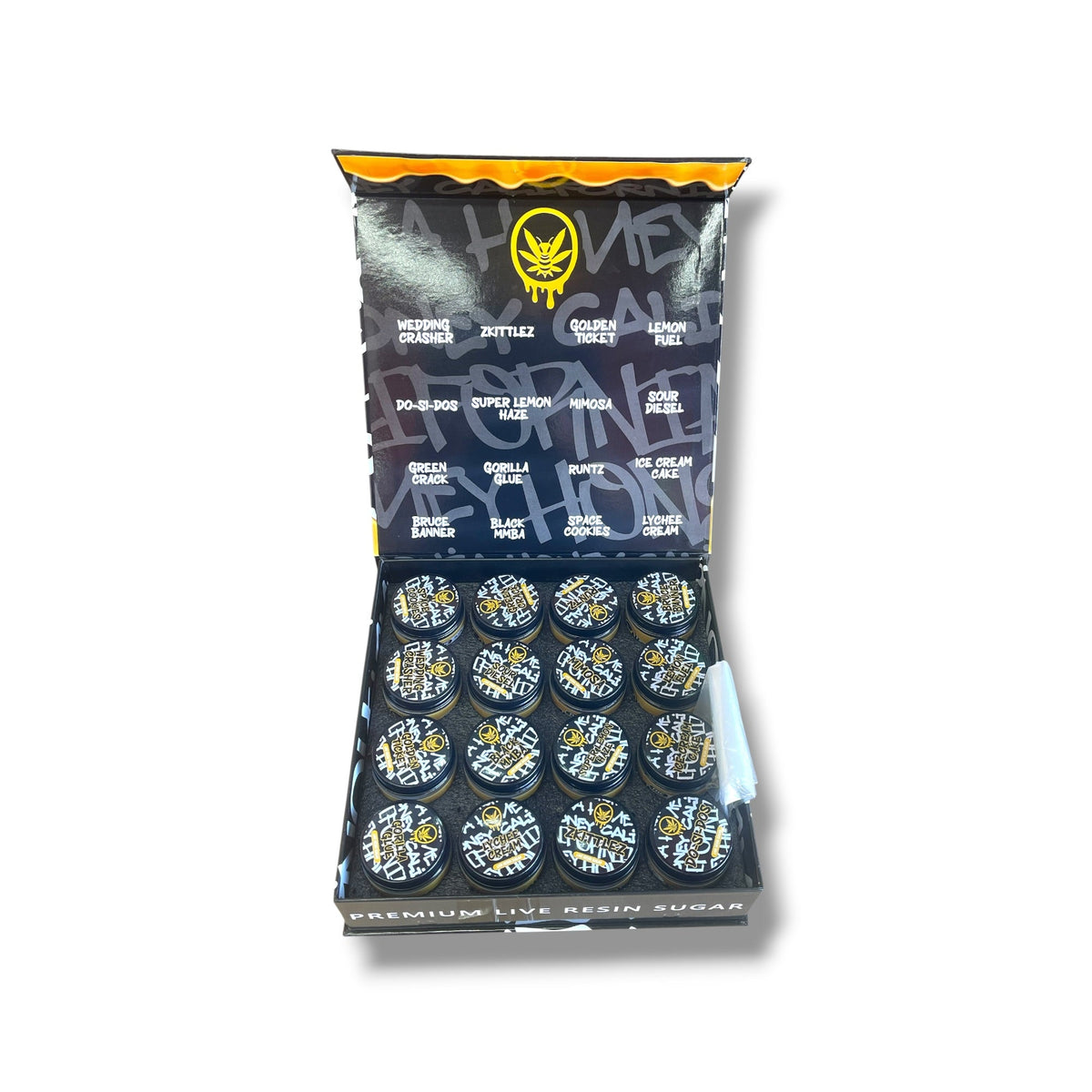 Kaws Rocks Gelato Edition 1 Oz Empty Jars with Display Box – 16-Piece Variety Set (Copy)
