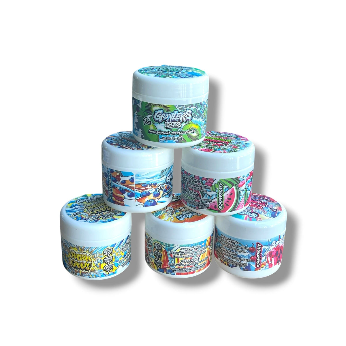Jungle Boys 16-1oz Jars in a box Mixed Strains Variety Pack- Empty packaging only (Copy)