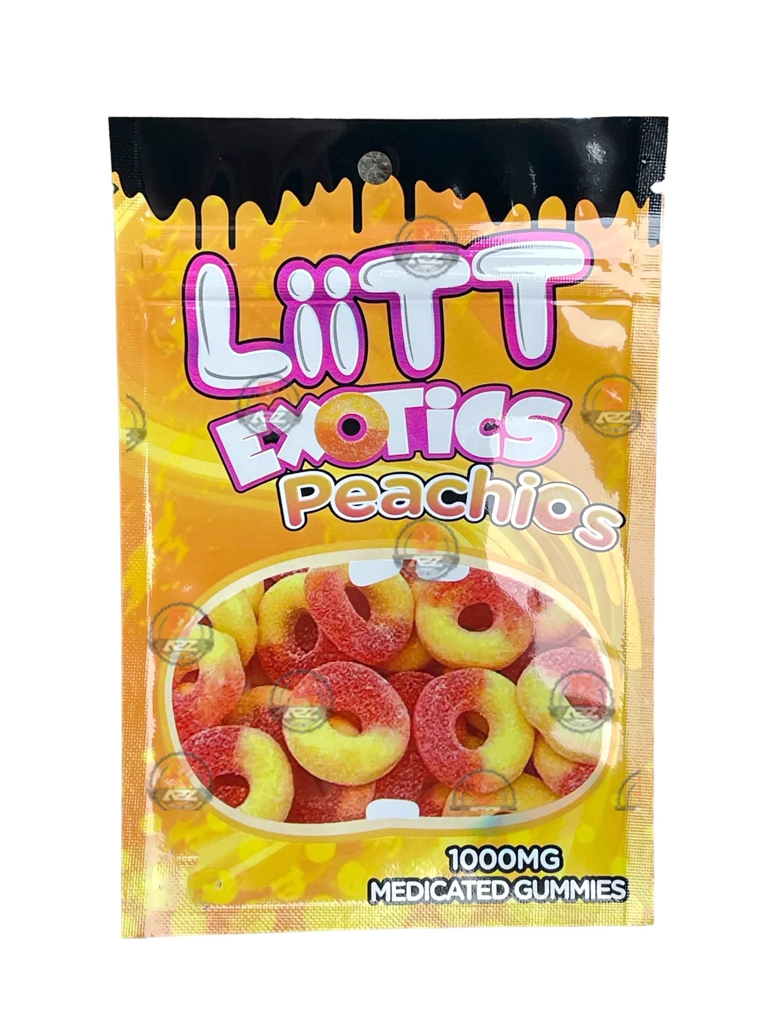 Liitt Exotics Peachios 3.5g Mylar Bag 1000MG (Packaging Only) - Black Unicorn Hub