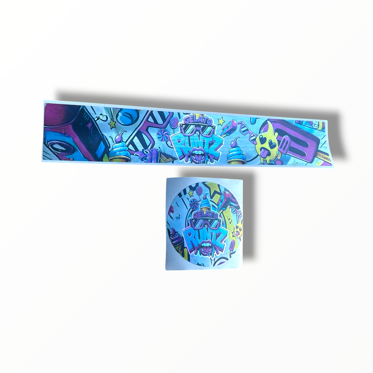 Gelato Runtz Glass Jar Stickers 3.5g Holographic stickers