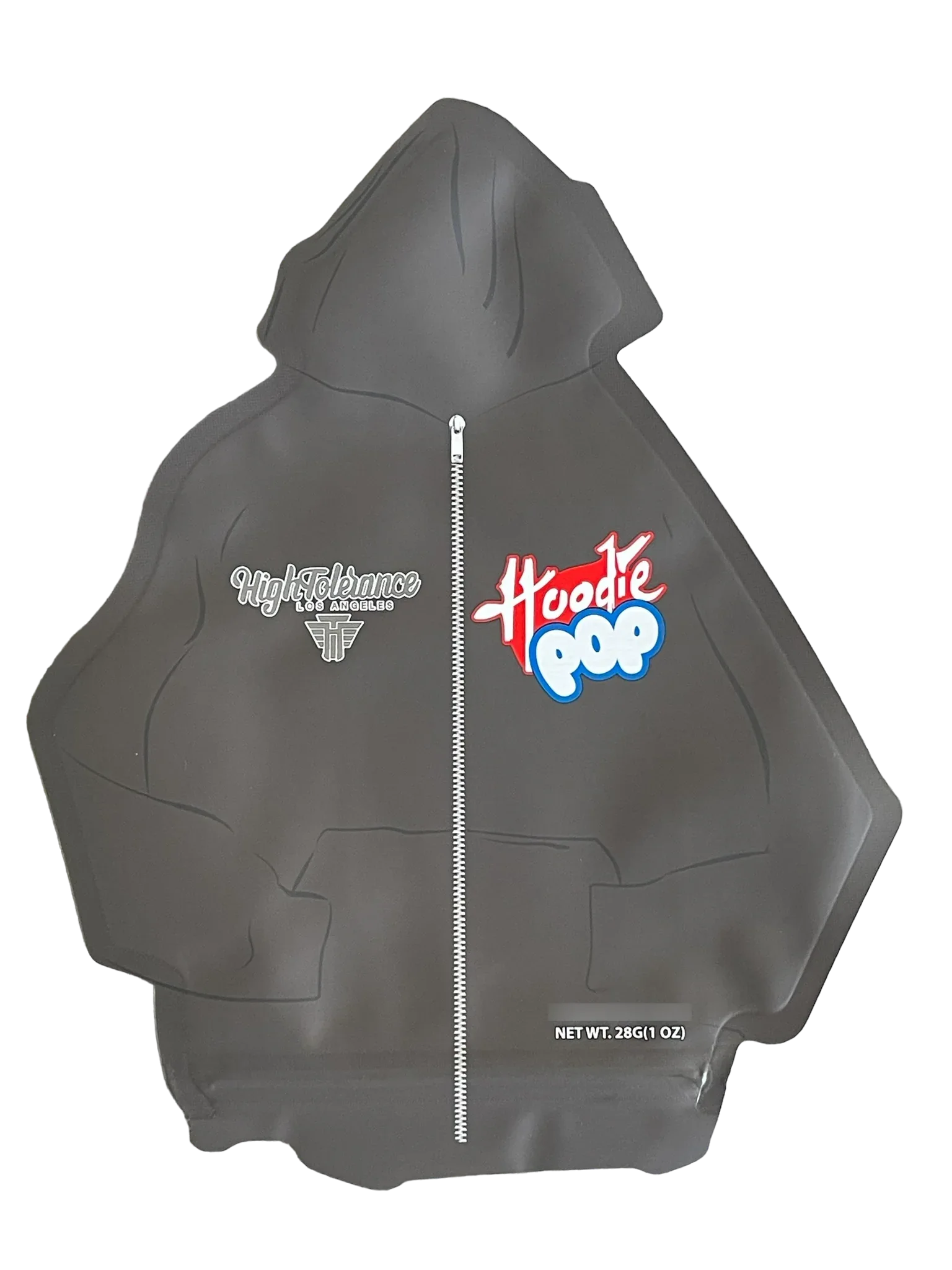 Hoodie Pop Mylar Bag 1 OZ 28G (50 Count) High Tolerance - Black Unicorn Hub