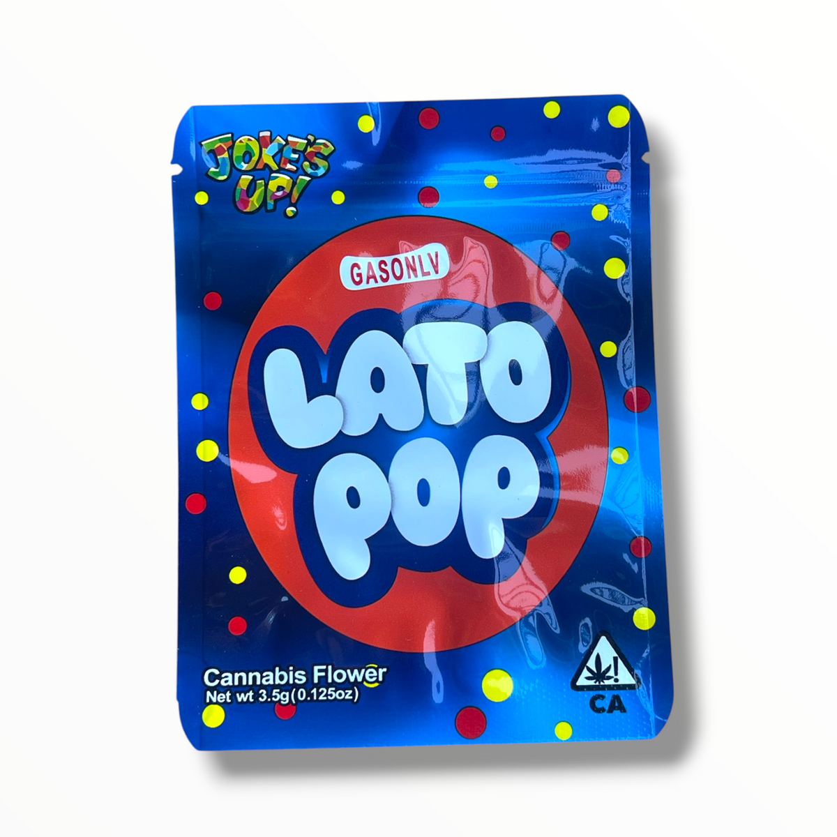 Jokes UP Lato POP Mylar Bags 3.5 Grams Smell Proof Resealable Bags