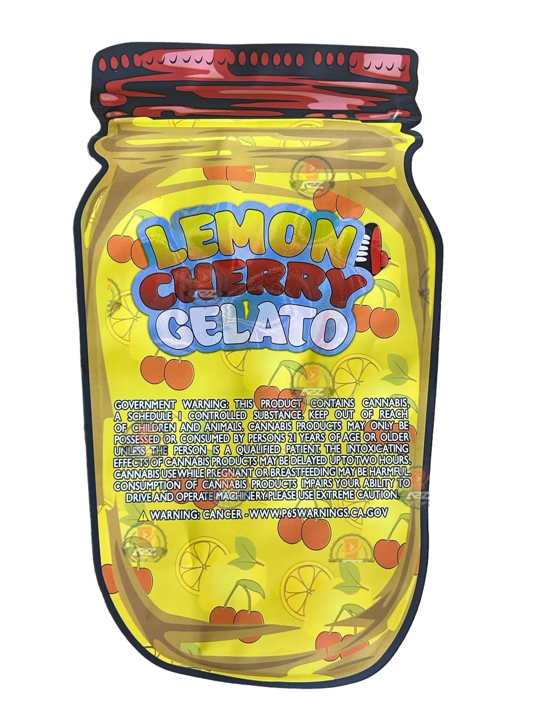 Lemon Cherry Gelato Mylar Bag- Rosin Gummies (Packaging Only) - Black Unicorn Hub