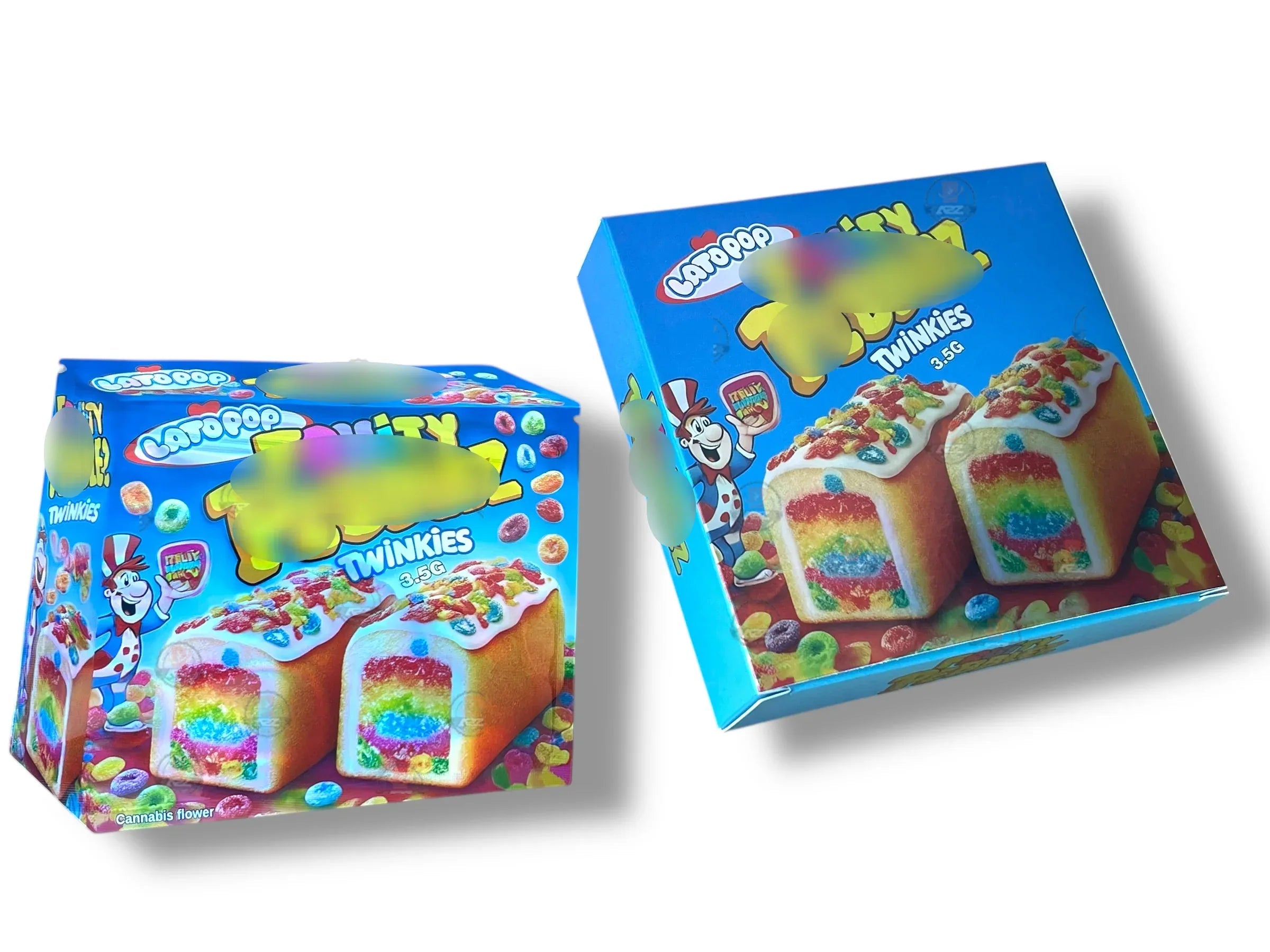 Lato Pop FB Twinkies Mylar Bags with Boxes 3.5g Box Packaging - Black Unicorn Hub