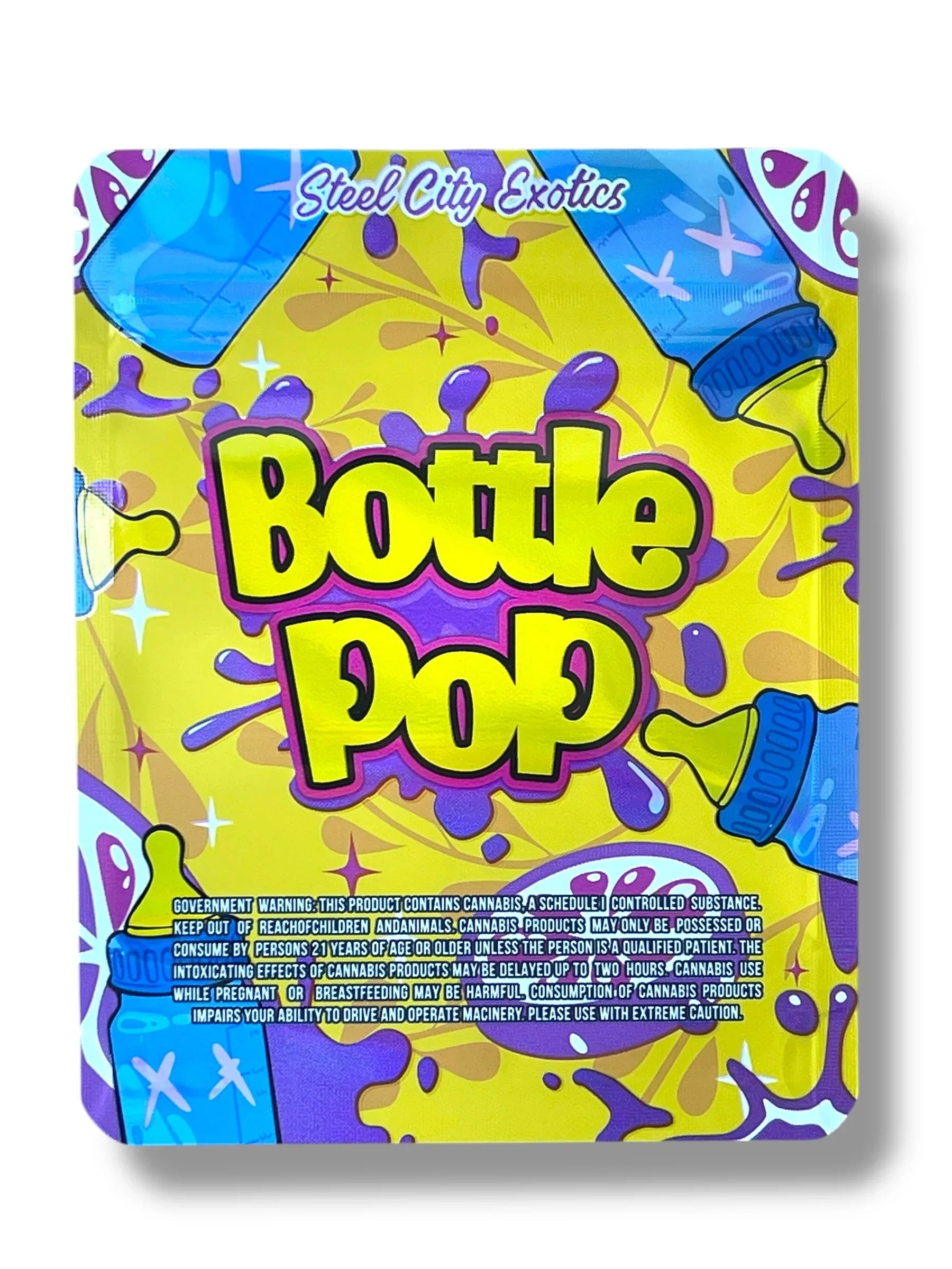 Bottle Pop of 3.5g Mylar Bag- Packaging Only - Black Unicorn Hub