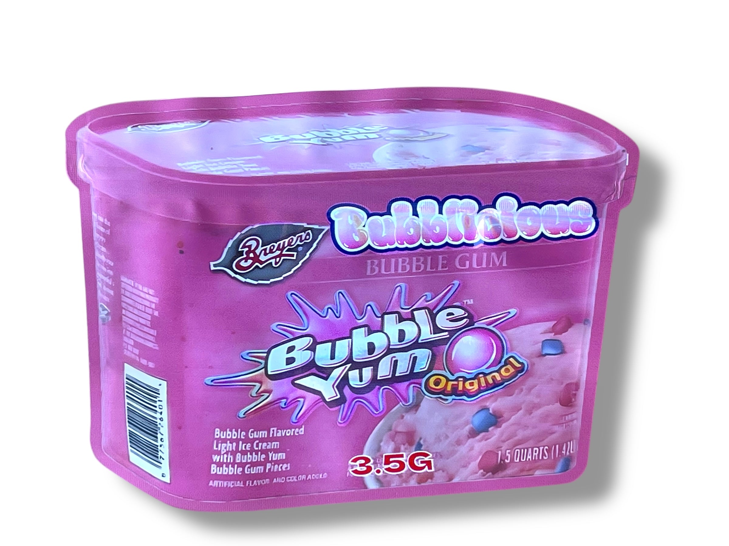 Bubble Yum Original Mylar Bag 3.5g shape bag