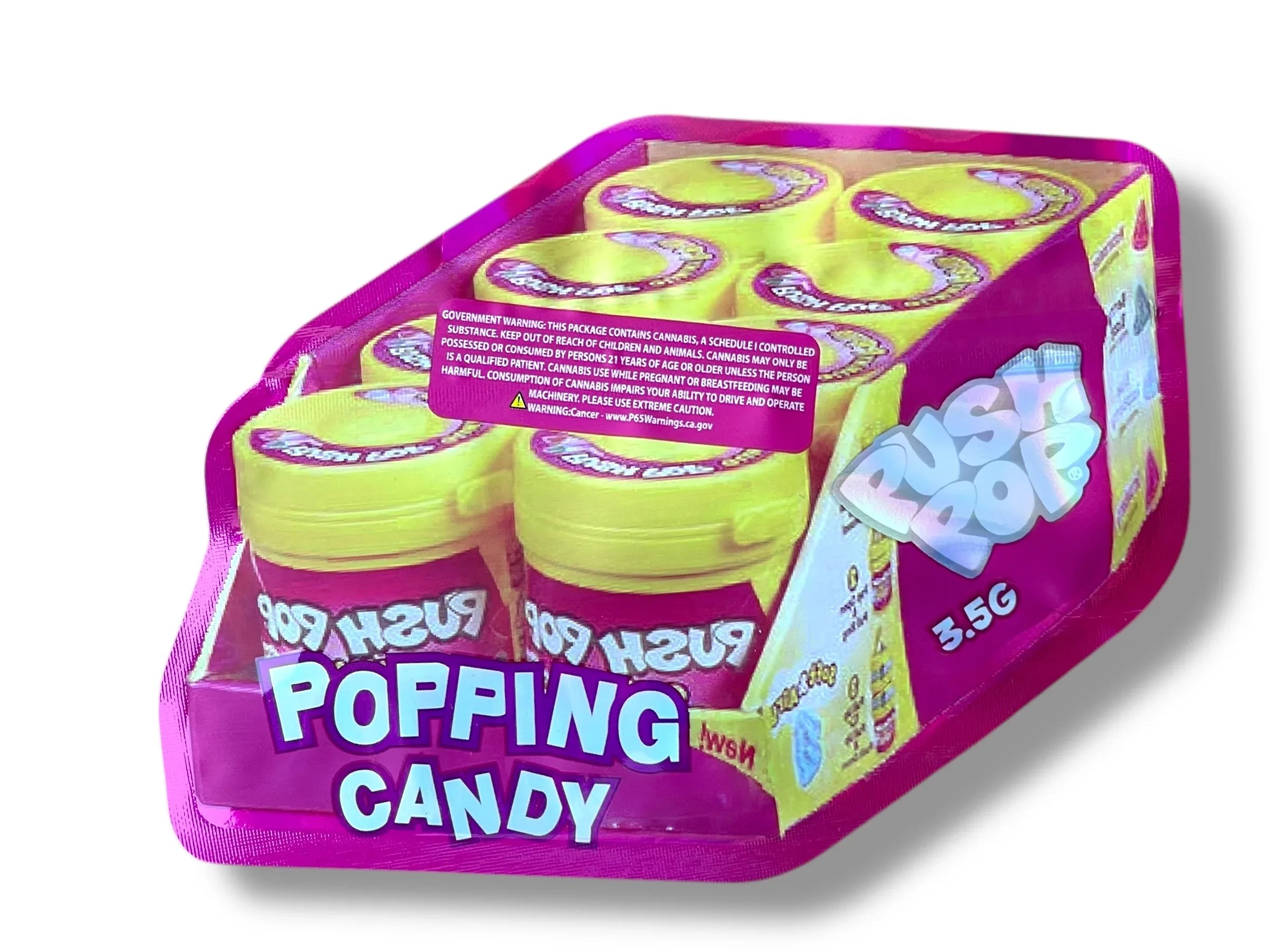 Push Pop Popping Candy Mylar Bag 3.5g shape bag - Black Unicorn Hub