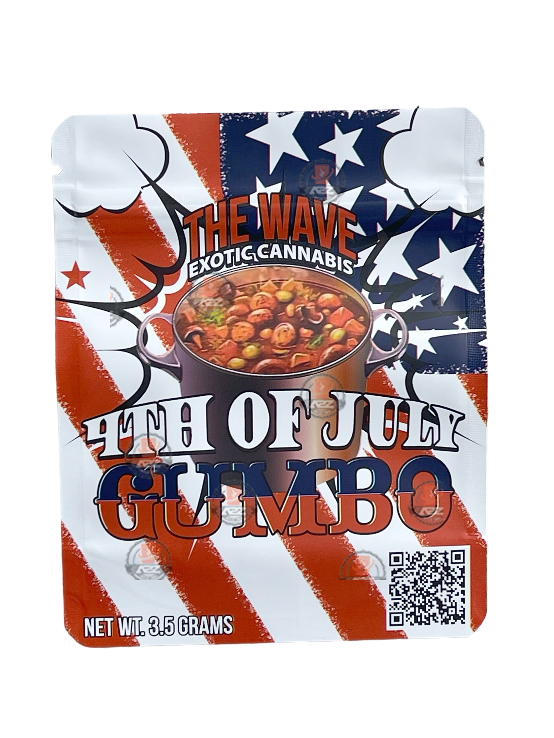 4th of July Gumbo Mylar Bags 3.5g The Wave