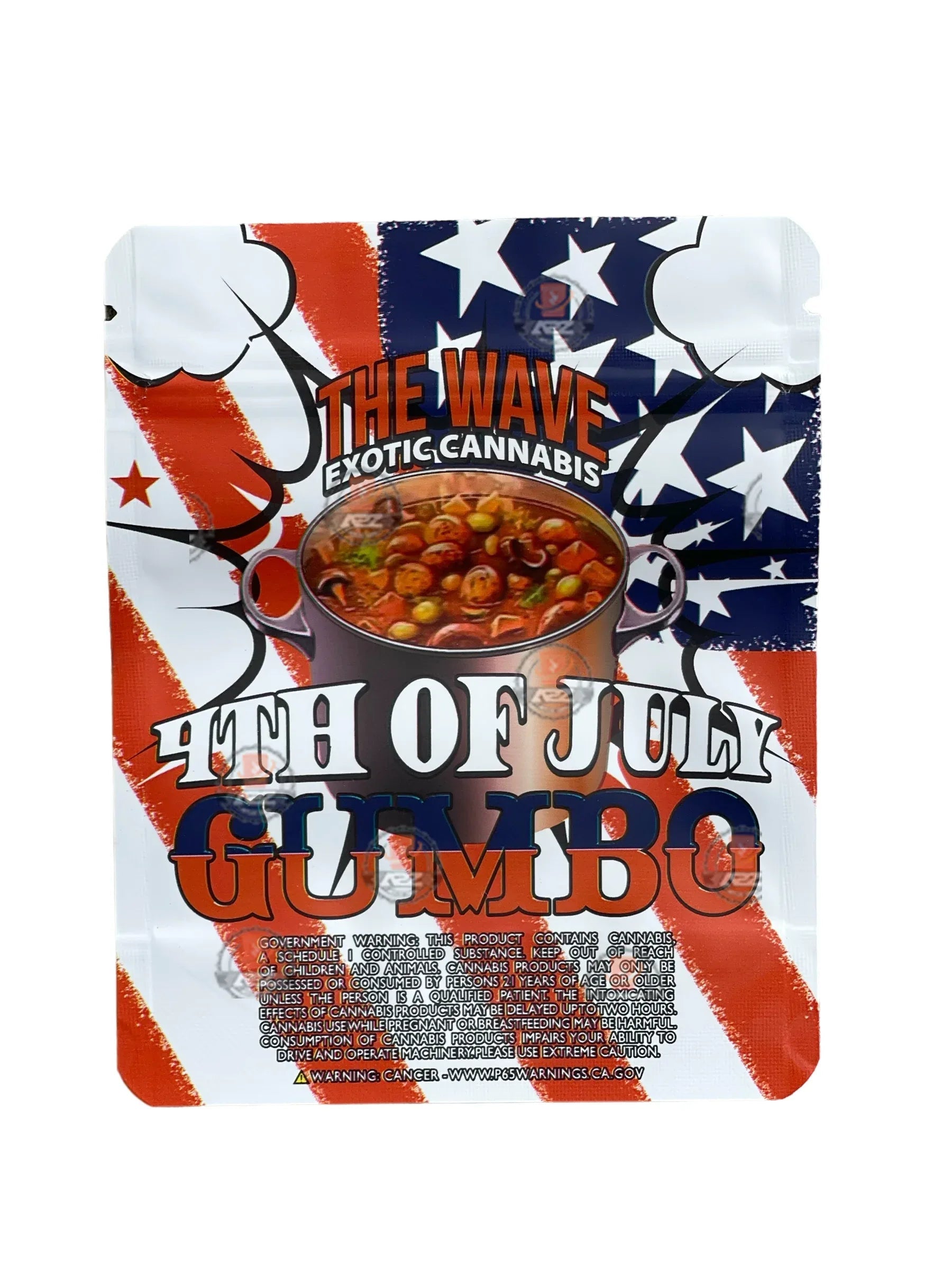 4th of July Gumbo Mylar Bags 3.5g The Wave - Black Unicorn Hub