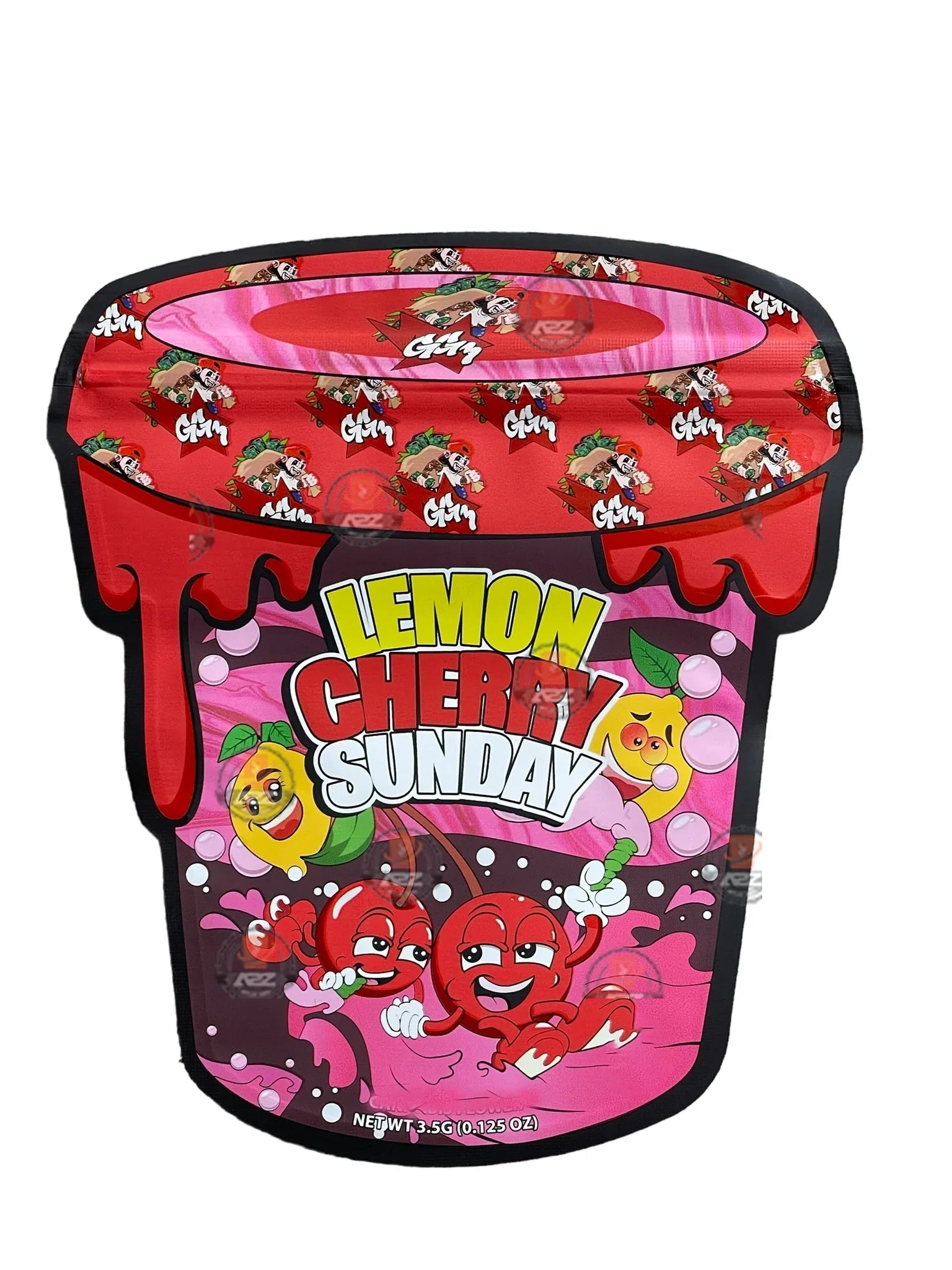 Lemon Cherry Sunday 3.5 grams Mylar Bag Pure Blunt - Black Unicorn Hub