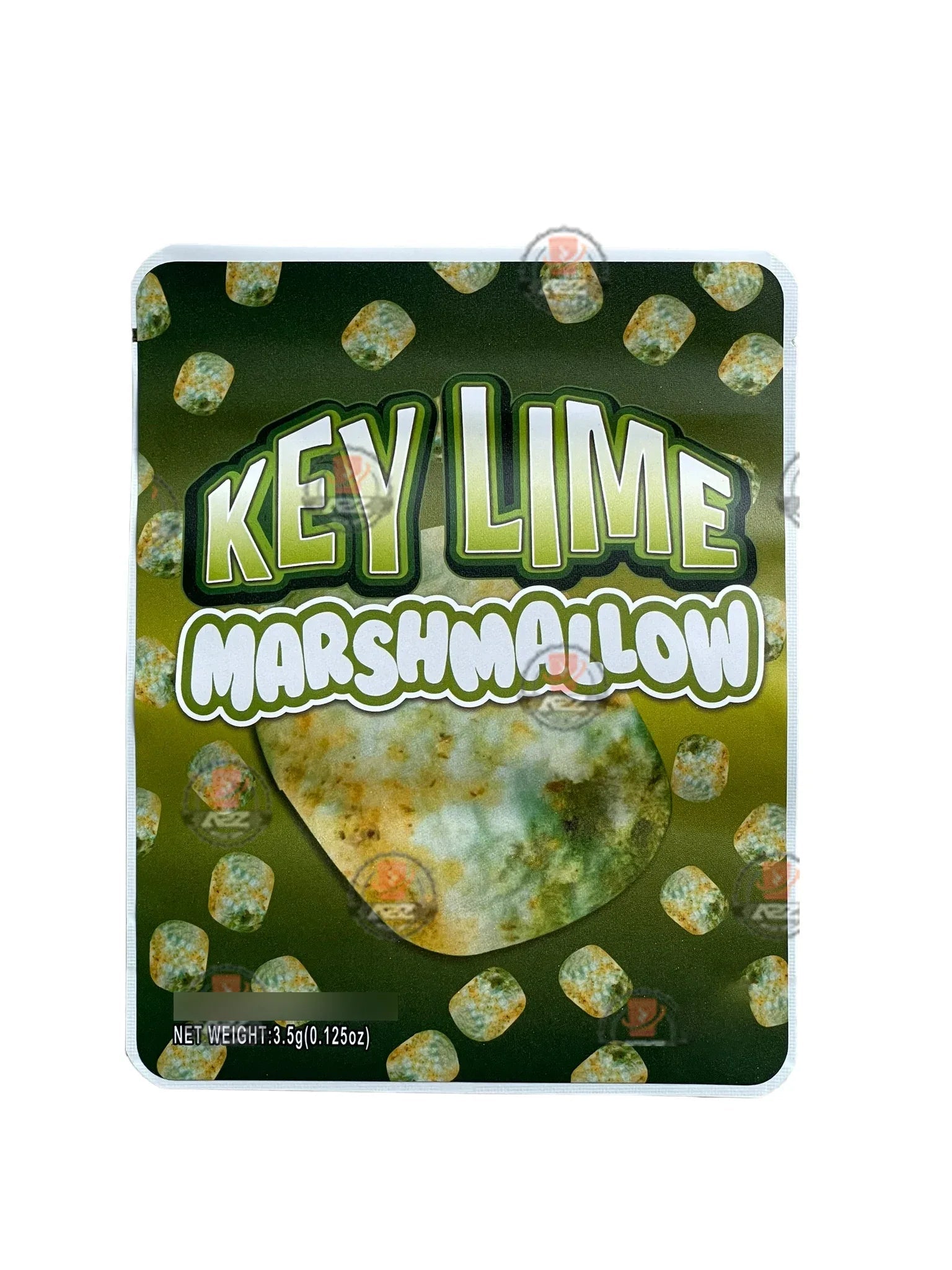 Sprinklez Key Lime Marshmallow Mylar Bags 3.5g Sticker base Bag -With stickers and labels - Black Unicorn Hub