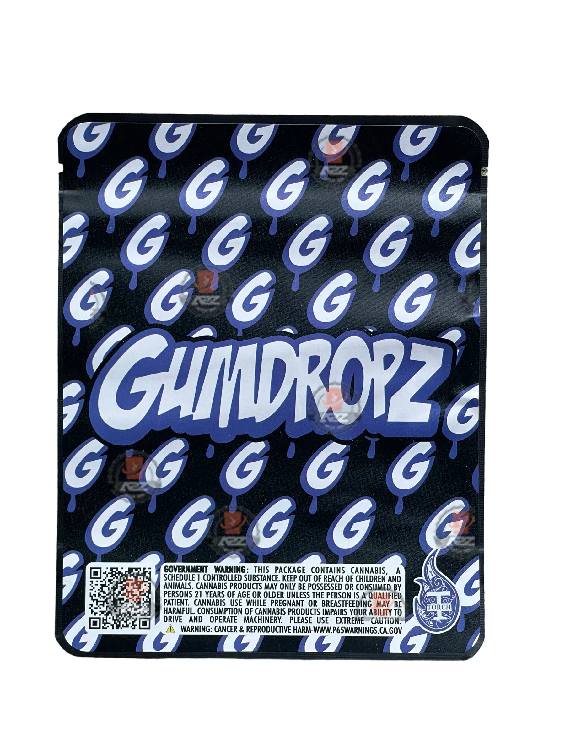 Sprinklez Gumdropz Blueberry Mango Mylar Bags 3.5g Sticker base Bag -With stickers and labels - Black Unicorn Hub