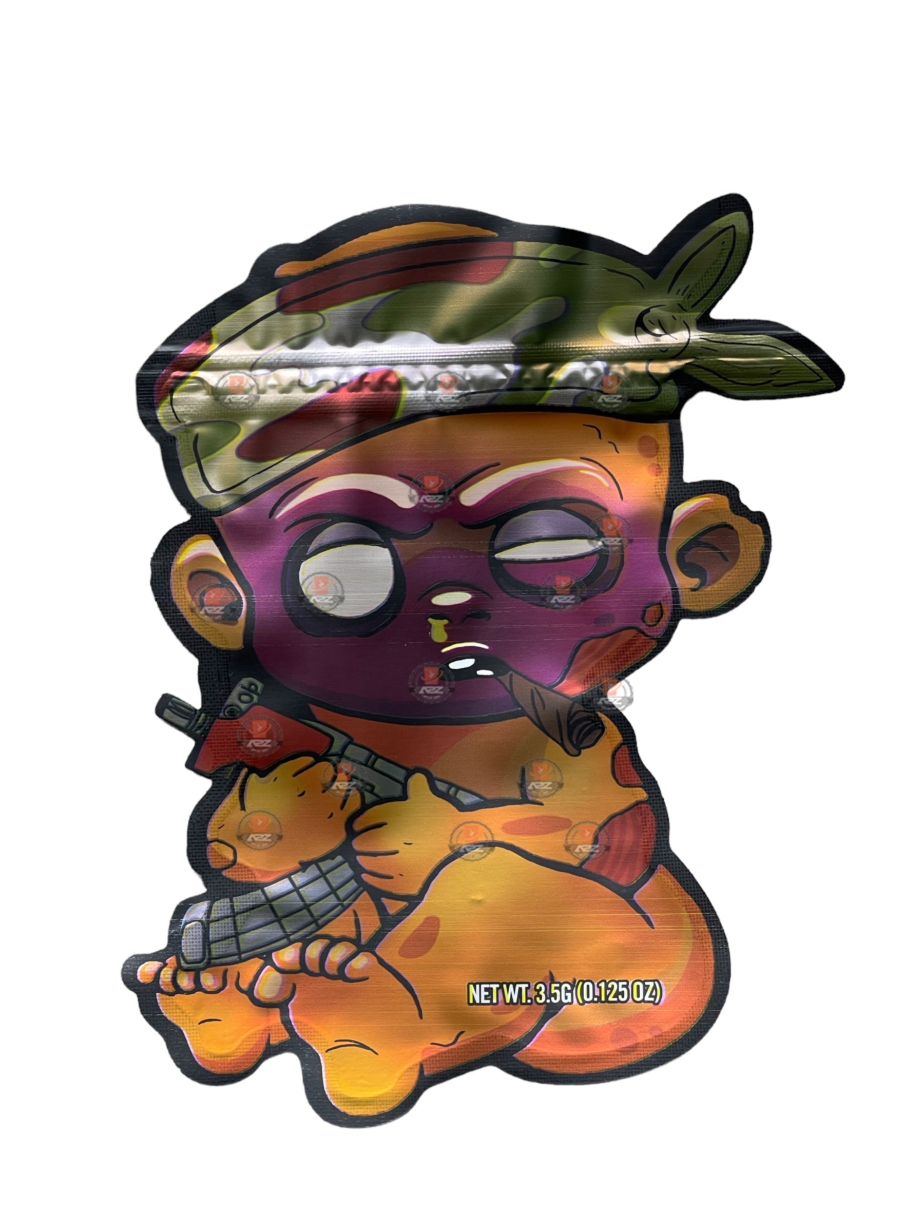 Dead Opps Pack Baby I Can't Feel My  Face Cut Out Mylar Bags 3.5g High Tolerance