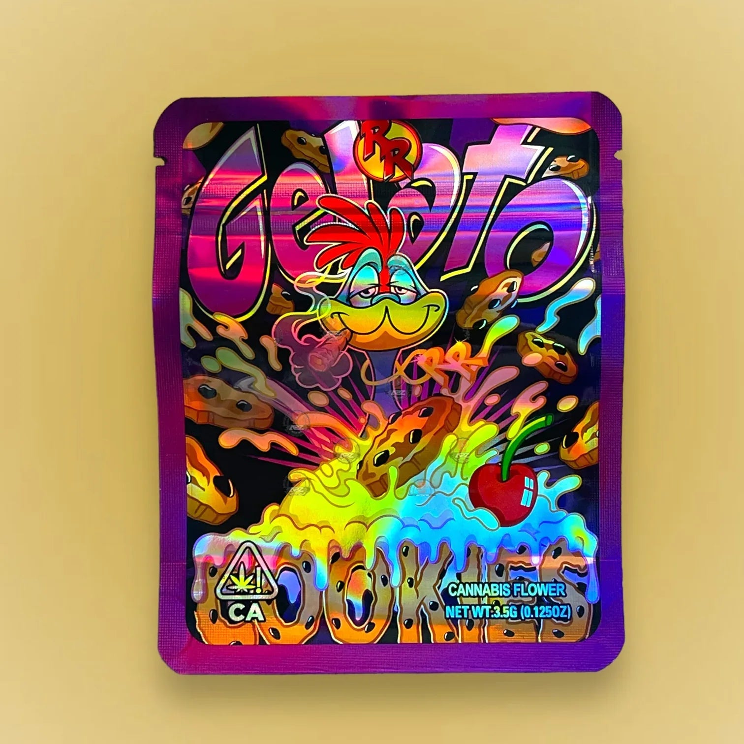 Gelato Cookies 3.5g Mylar Bag Holographic- Packaging Only - Black Unicorn Hub