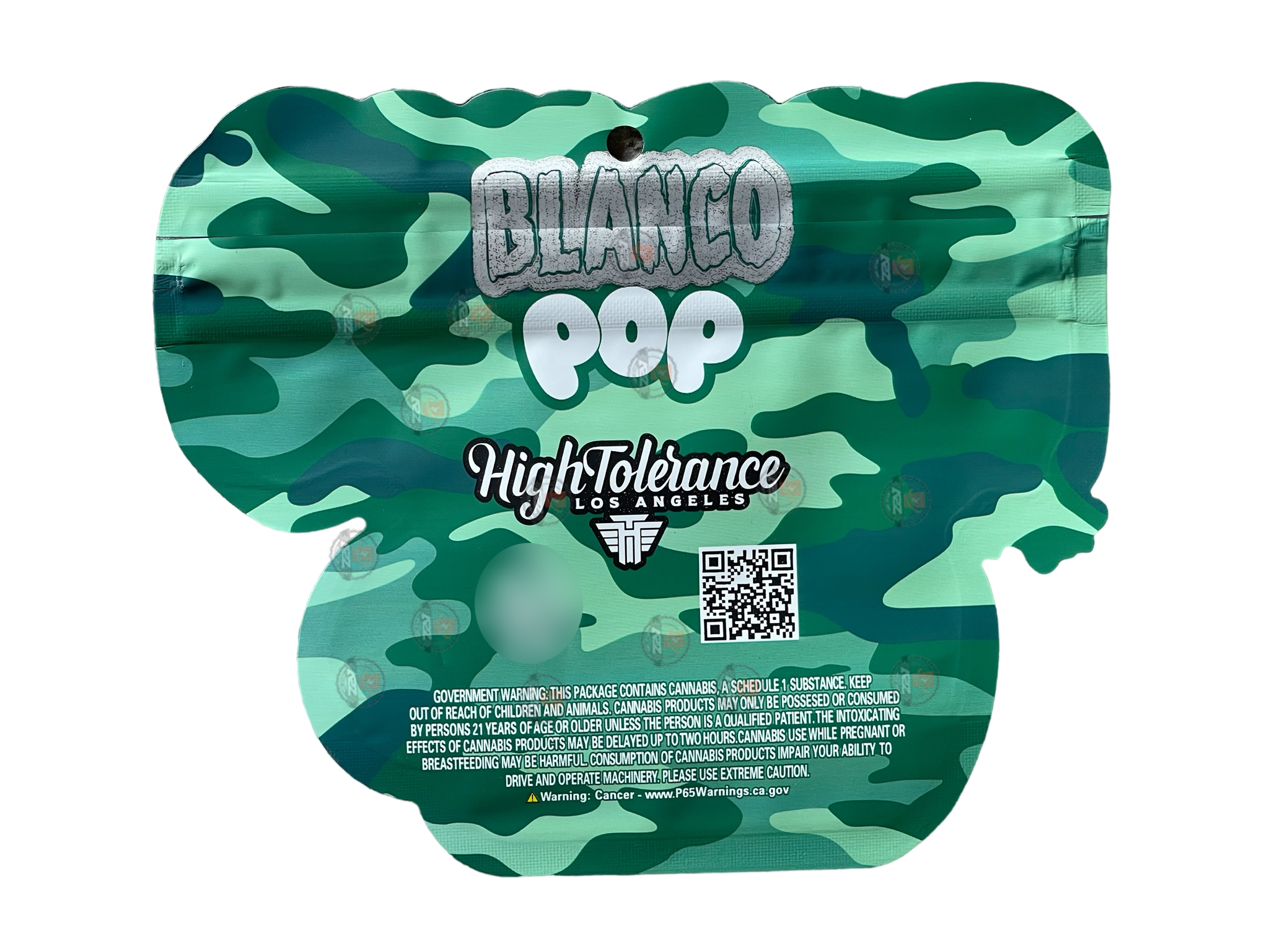 Blanco POP 3.5g Mylar Bag Cut Out High Tolerance