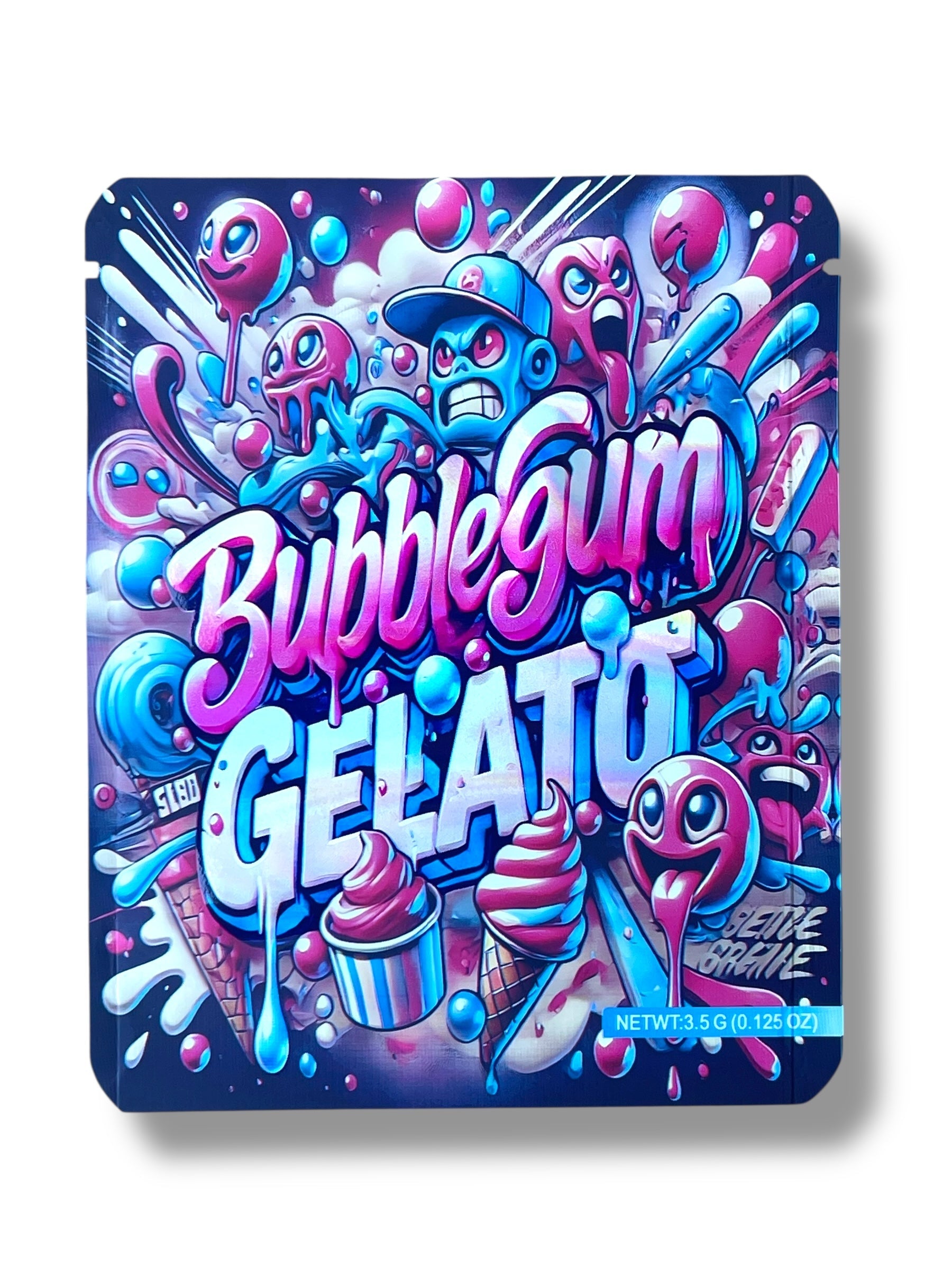 Bubblegum Gelato 3.5g Mylar Bag- Packaging Only