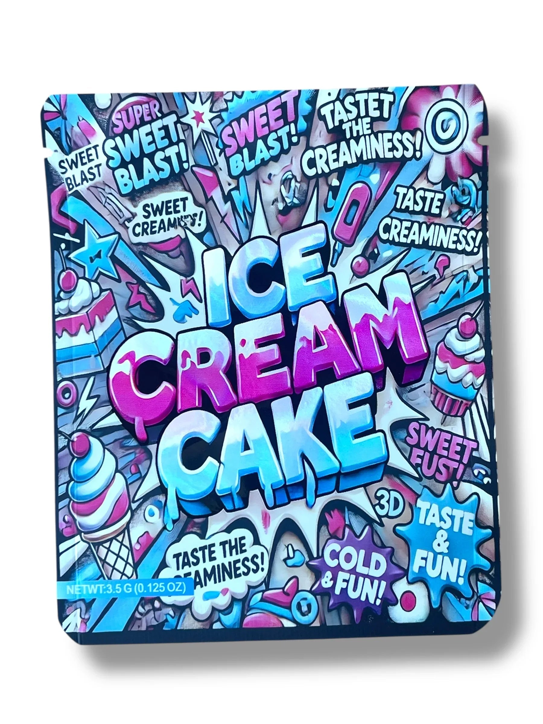 Ice Cream Cake 3.5g Mylar Bag- Packaging Only - Black Unicorn Hub