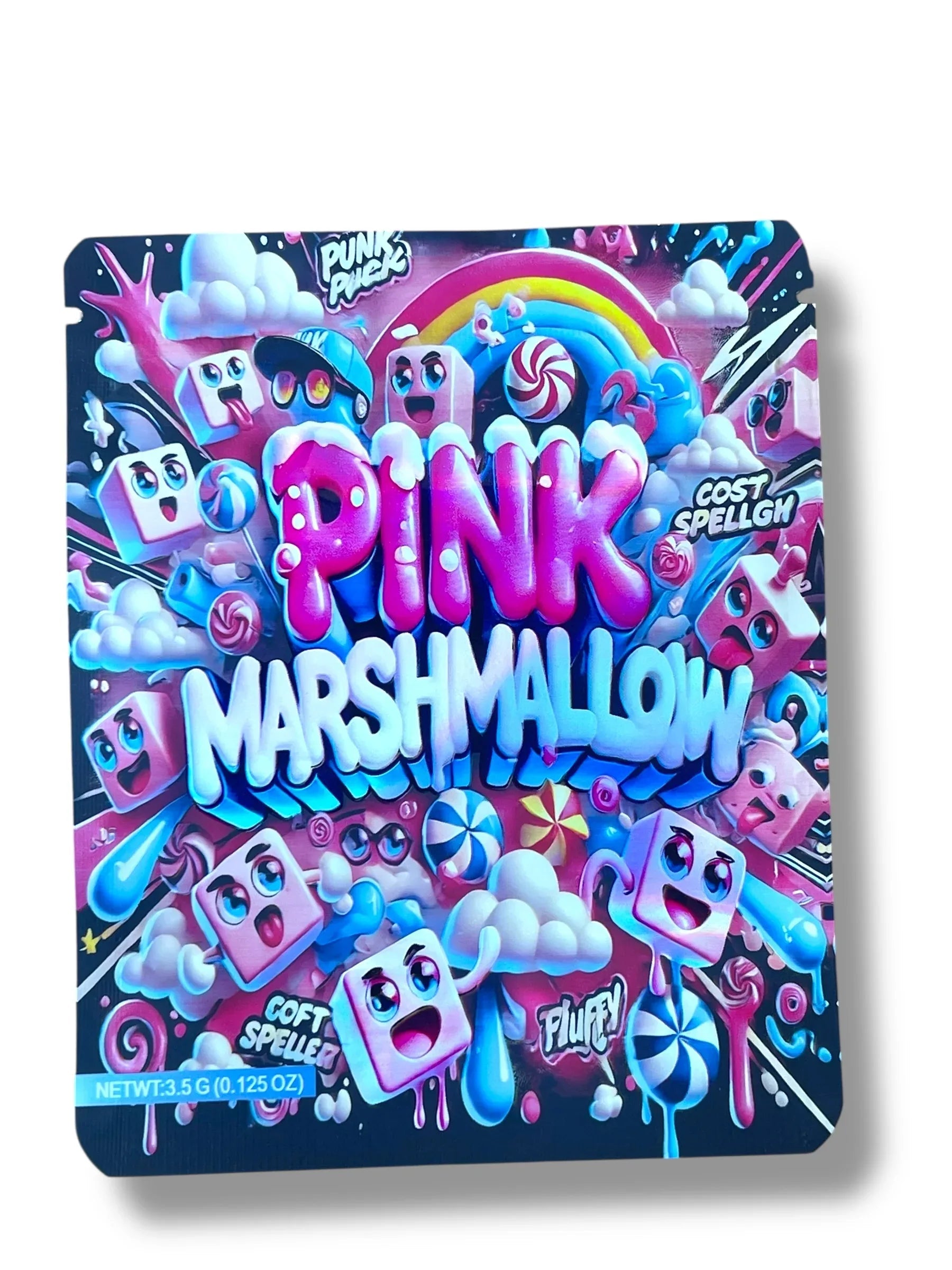 Pink Marshmallow 3.5g Mylar Bag- Packaging Only - Black Unicorn Hub