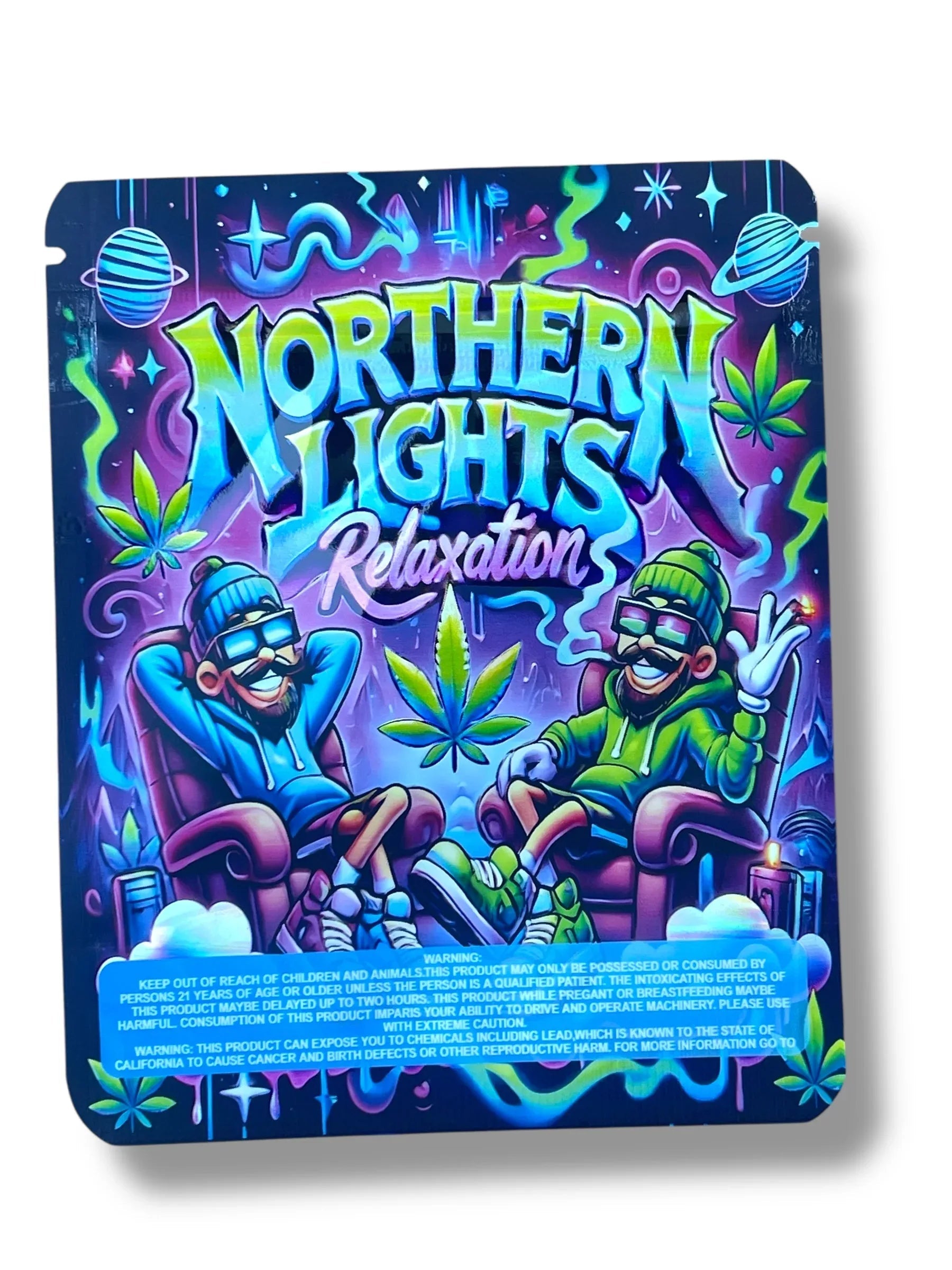 Northern Lights Relaxation 3.5g Mylar Bag- Packaging Only - Black Unicorn Hub
