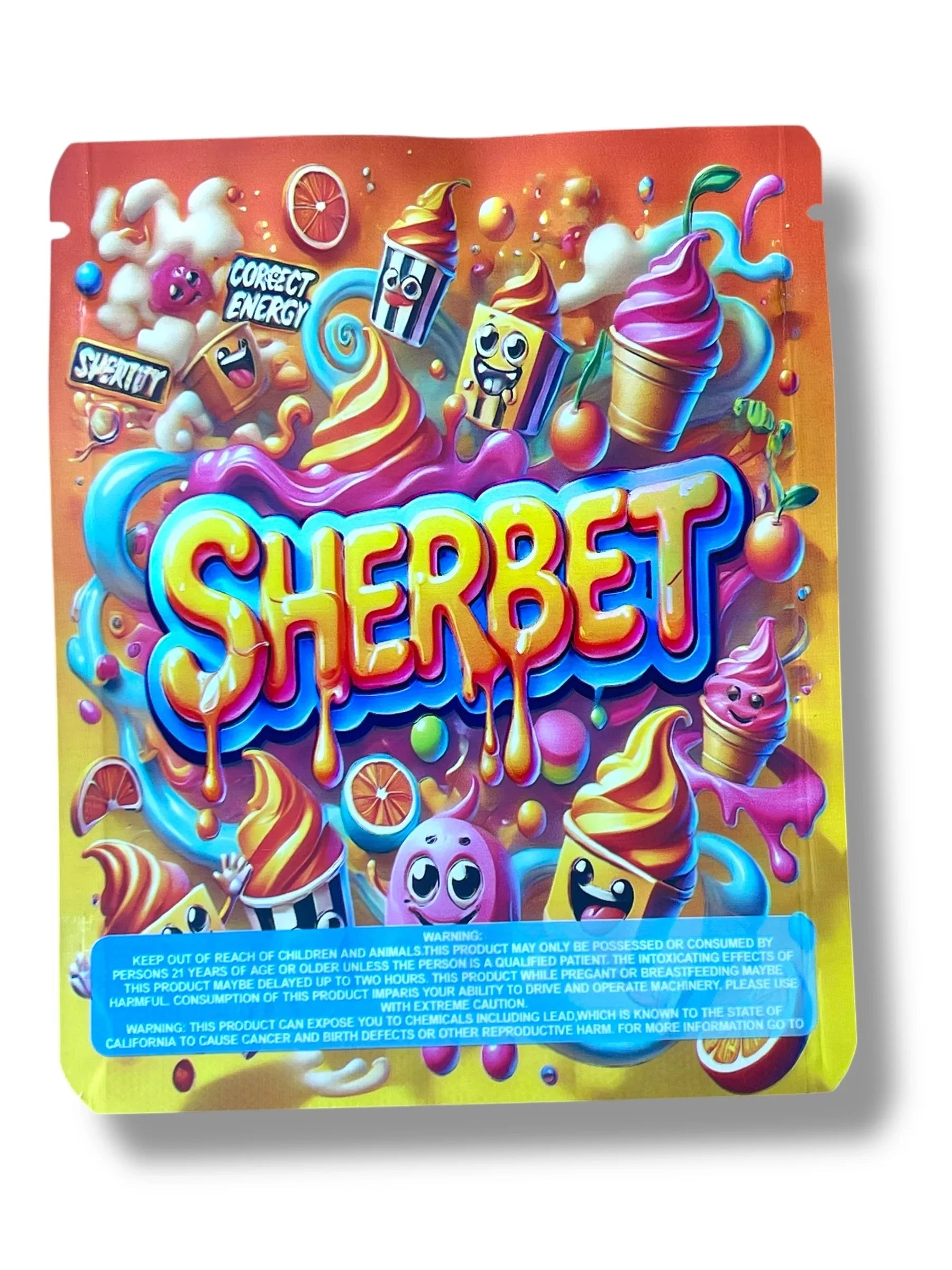 Sherbet 3.5g Mylar Bag- Packaging Only - Black Unicorn Hub