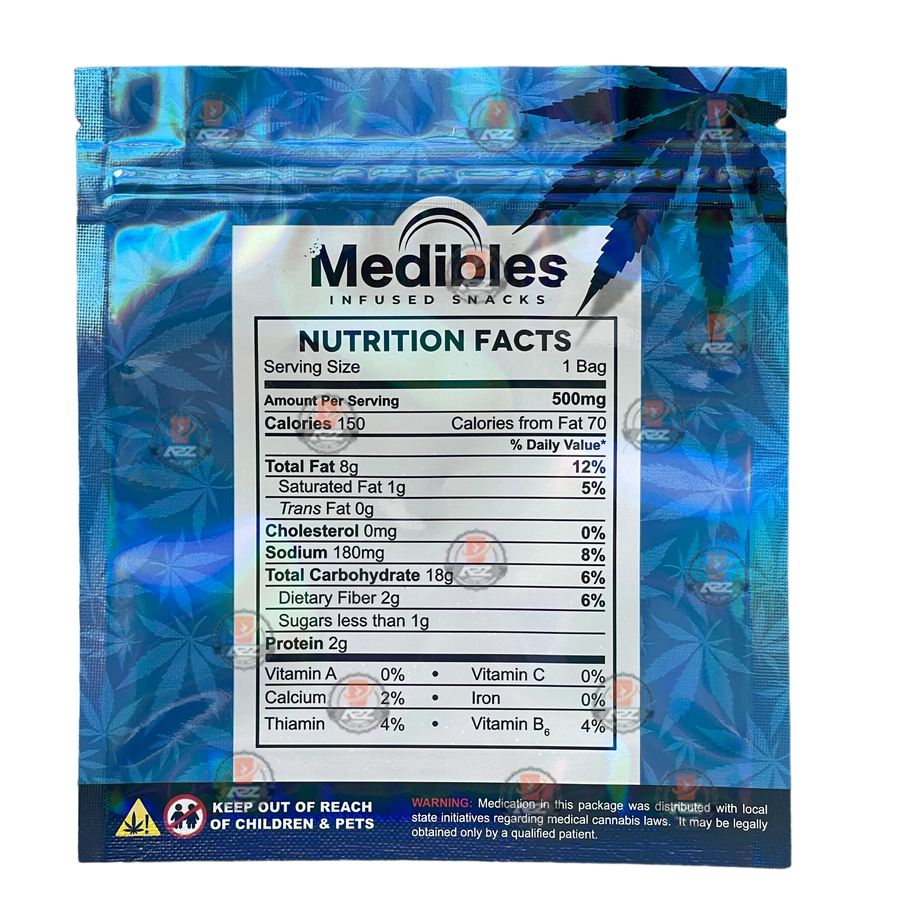Cool Ranch 500mg Mylar Chips bags 3.5G