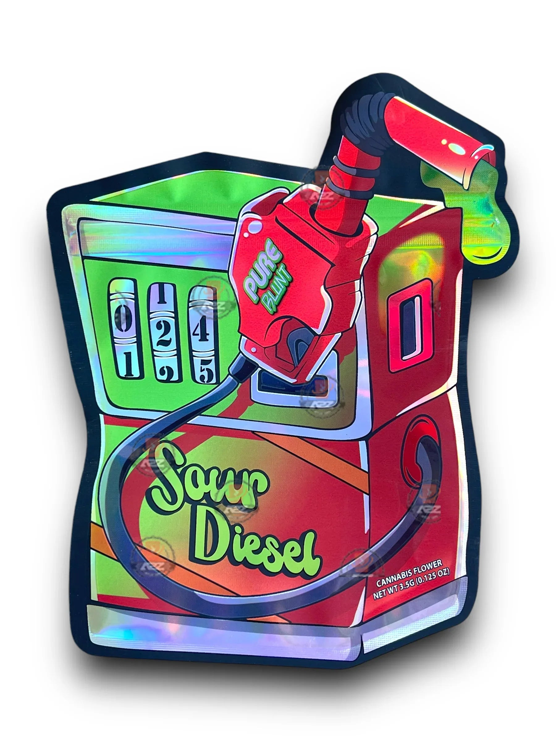 Sour Diesel Mylar Bags 3.5g Holographic - Black Unicorn Hub