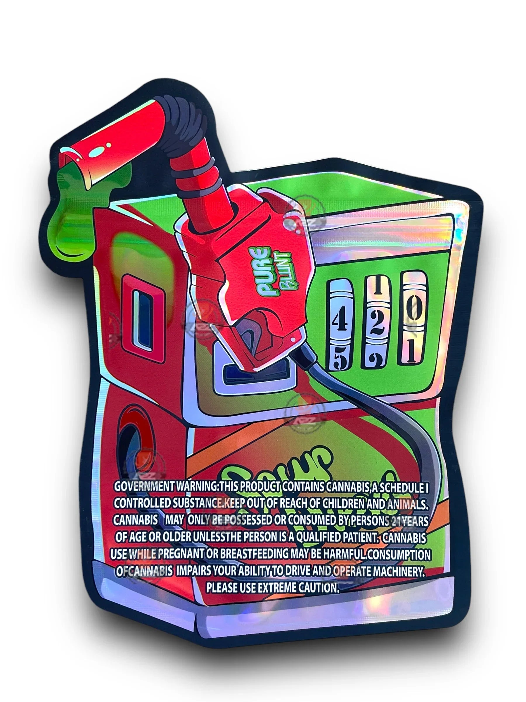 Sour Diesel Mylar Bags 3.5g Holographic - Black Unicorn Hub