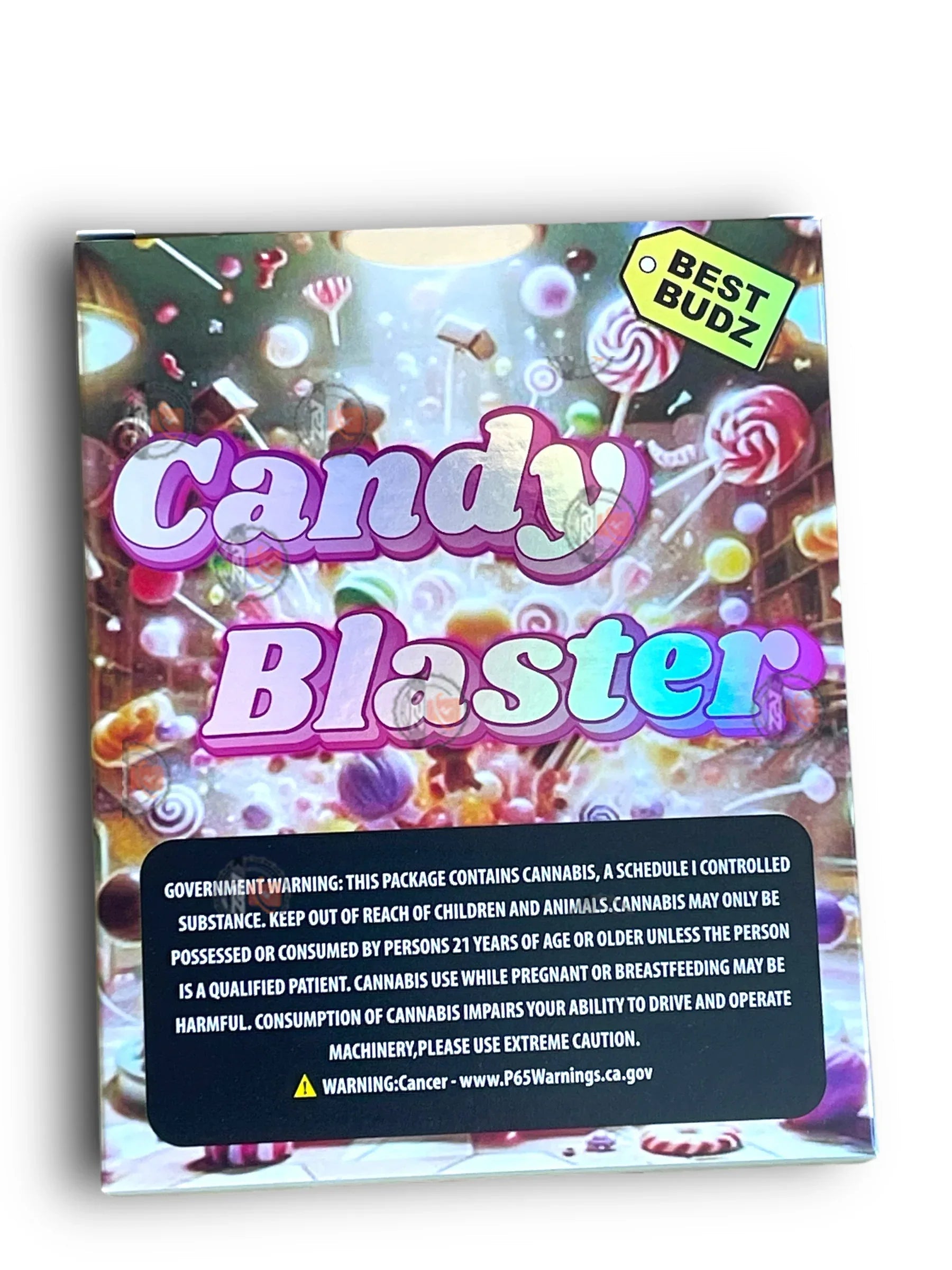 Best Budz Candy Blaster Mylar Bags with Boxes 3.5g Box Packaging Holographic - Black Unicorn Hub