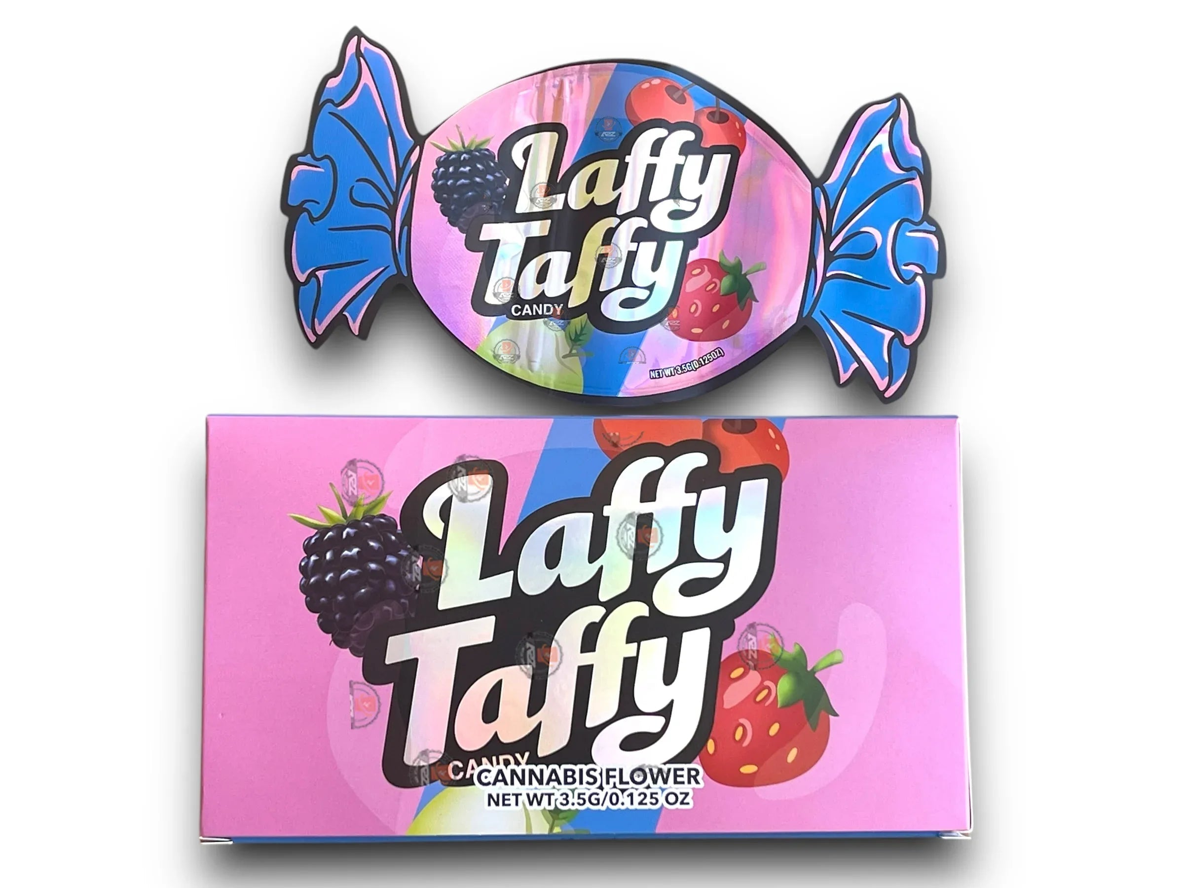 Laffy Taffy Candy Mylar Bags with Boxes 3.5g Box Packaging Holographic - Black Unicorn Hub