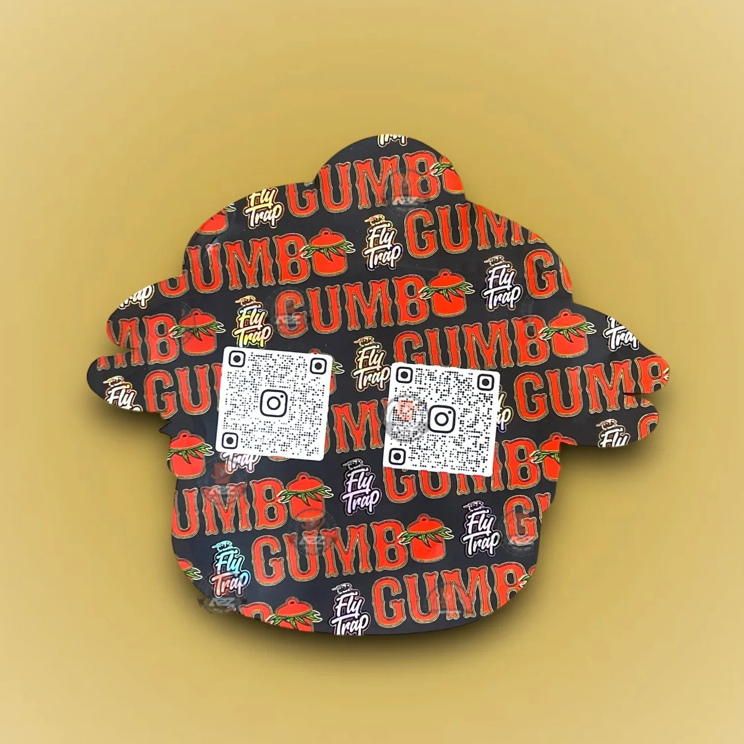 Gumbo 3.5g Mylar Bag Fly Trap Red - Black Unicorn Hub