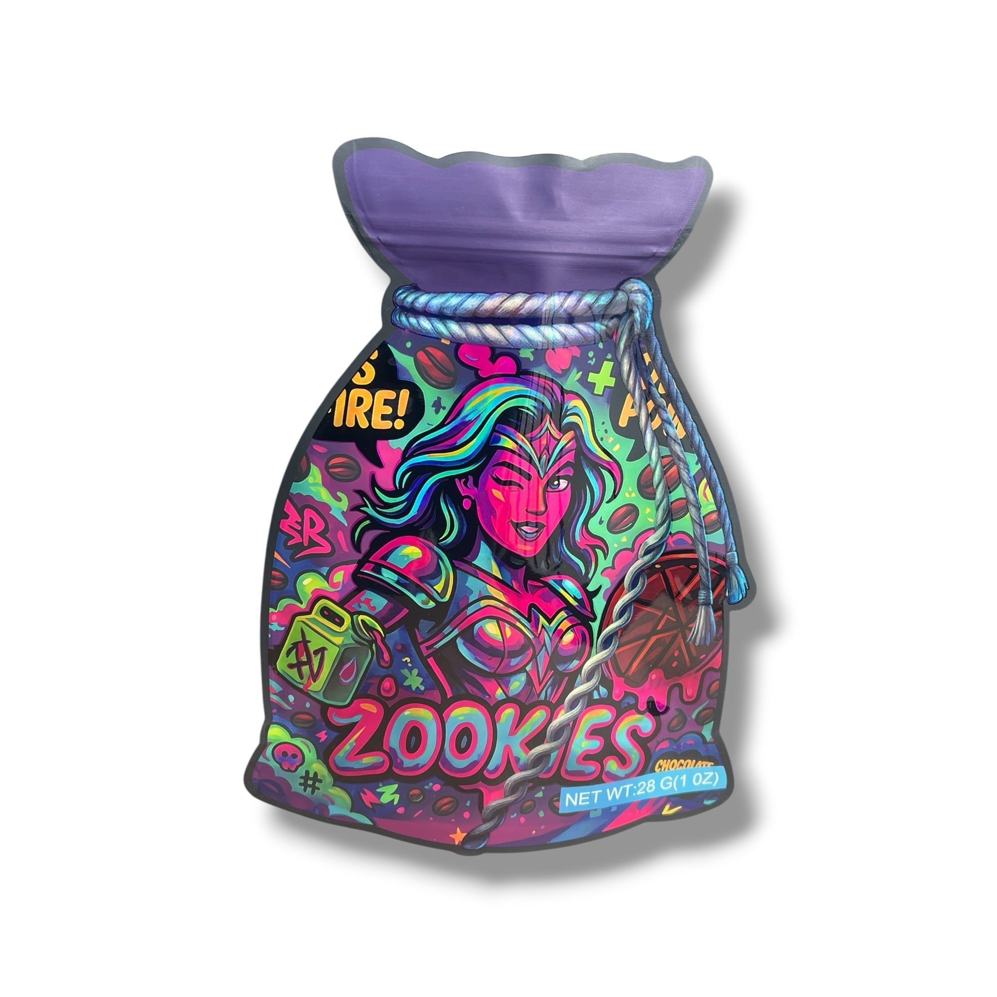 zookies 1 OZ 28G empty Mylar bag 1 ounce (50 Count)