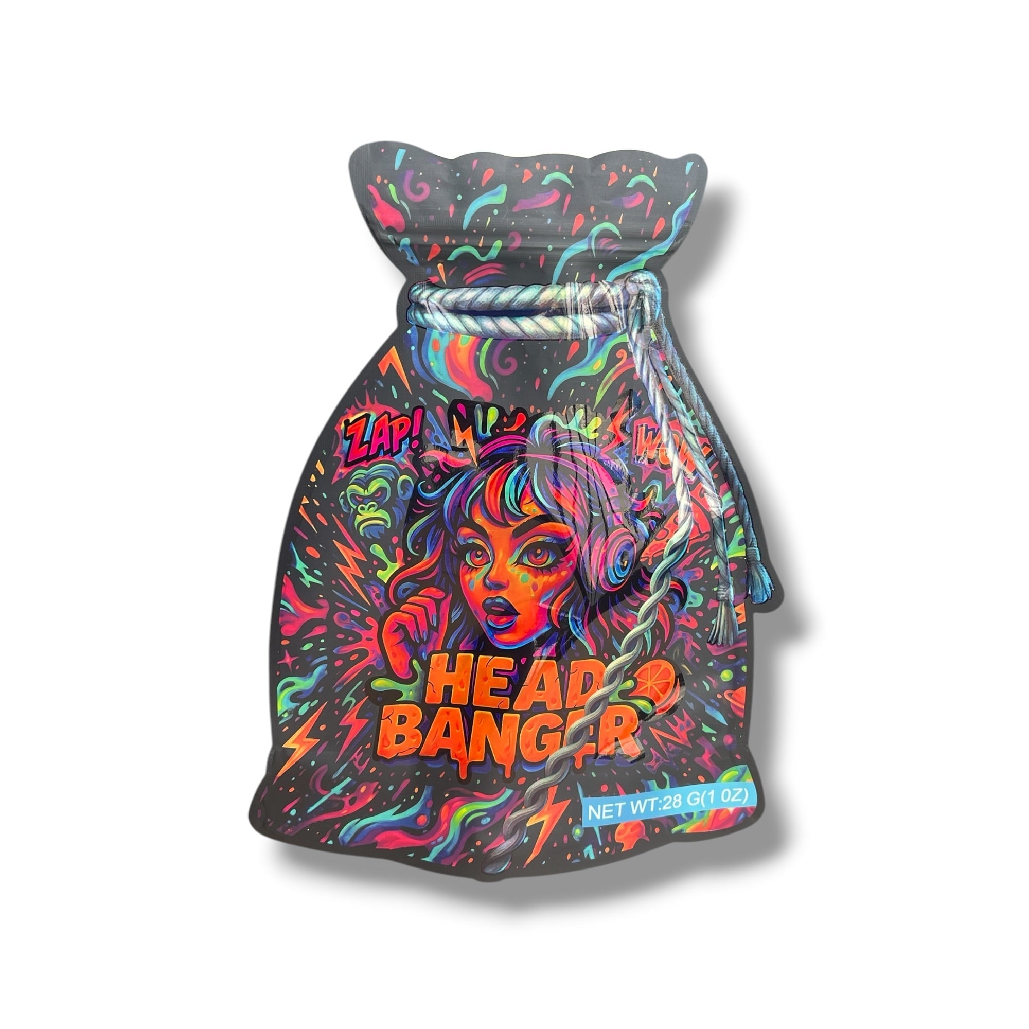 Head Banger 1 OZ 28G empty Mylar bag 1 ounce (50 Count)