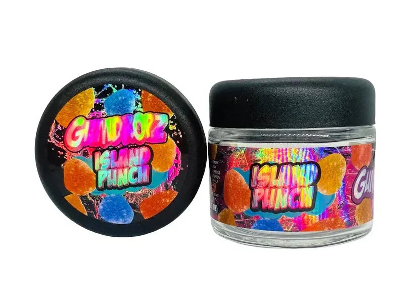 Island Punch Sprinkelz 3.5g Glass Jars with Holographic Stickers - Black Unicorn Hub