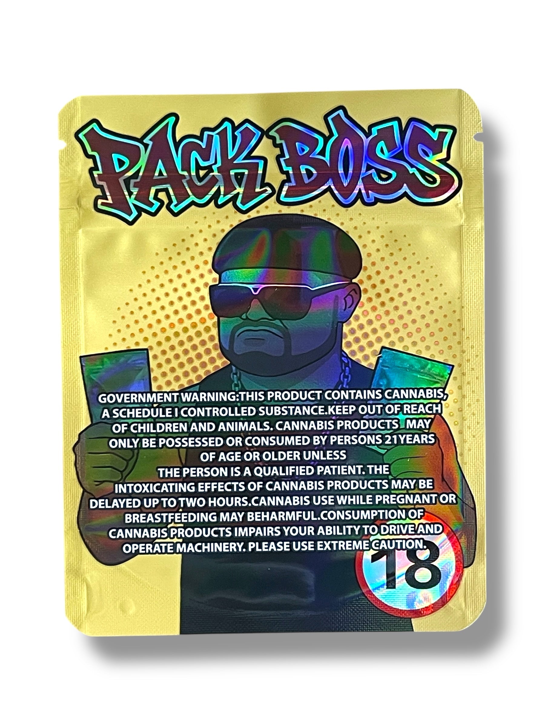 Pack Boss 3.5g Mylar Bag- Packaging Only