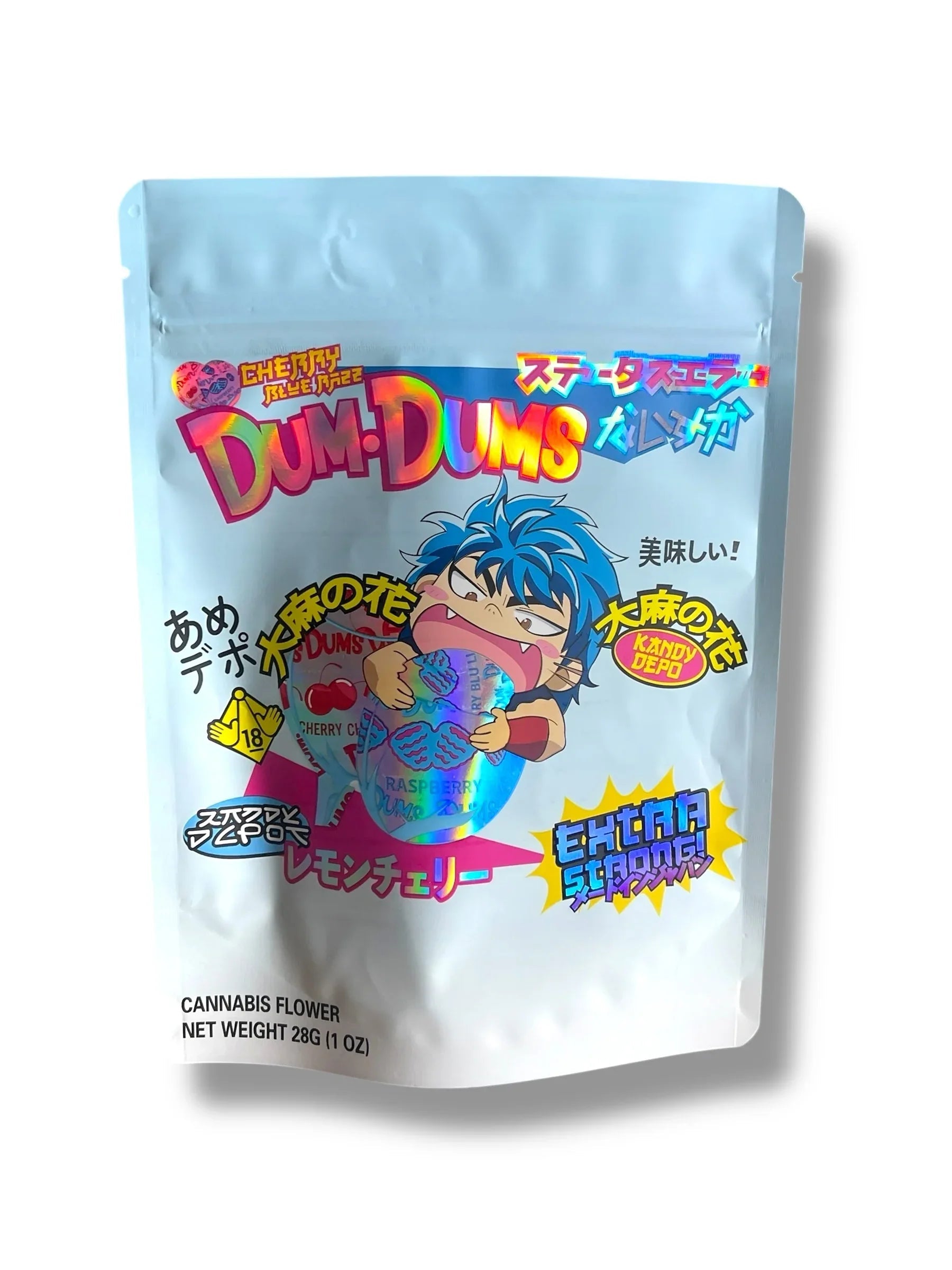 Kandy Depo Dum Dums 1 OZ 28G empty Mylar bag 1 ounce (50 Count)) 