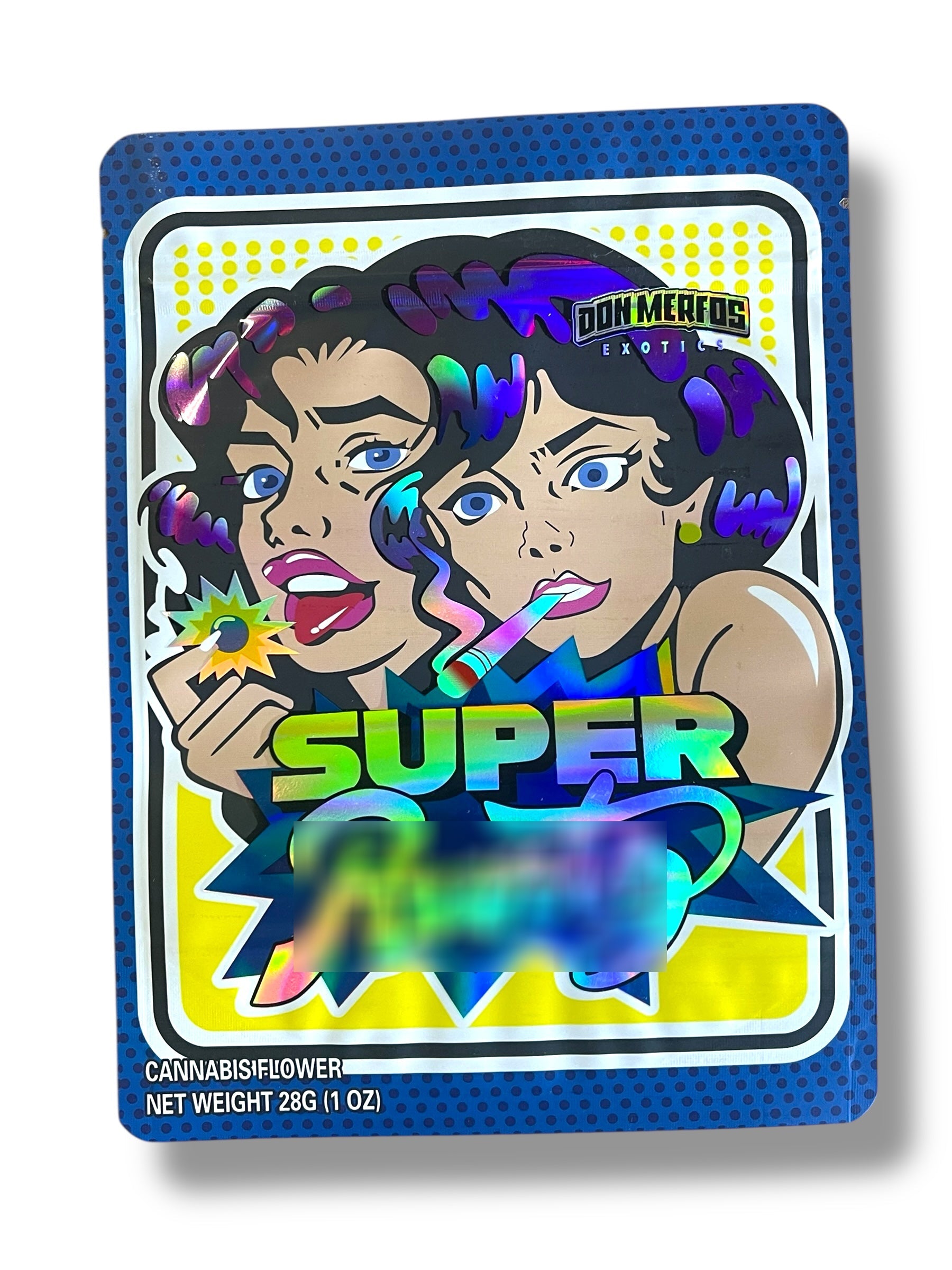 Don Merfos Super1 OZ  28G empty Mylar bag 1 ounce (50 Count)