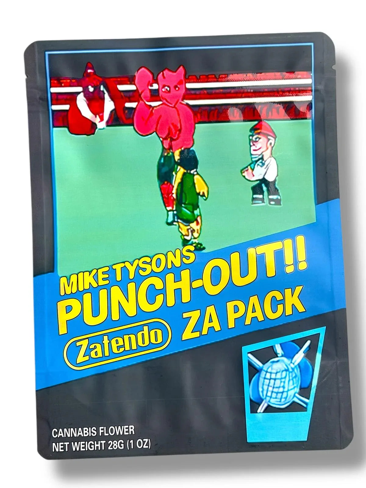 Mike Tyson Punch Out ZA Pack 1 OZ 28G empty Mylar bag 1-ounce (50 Count) Zatendo