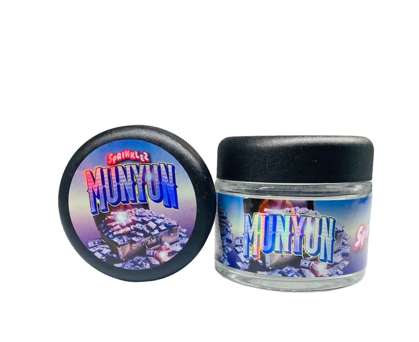 Munyum Sprinklez 3.5g Glass Jars with Holographic Stickers