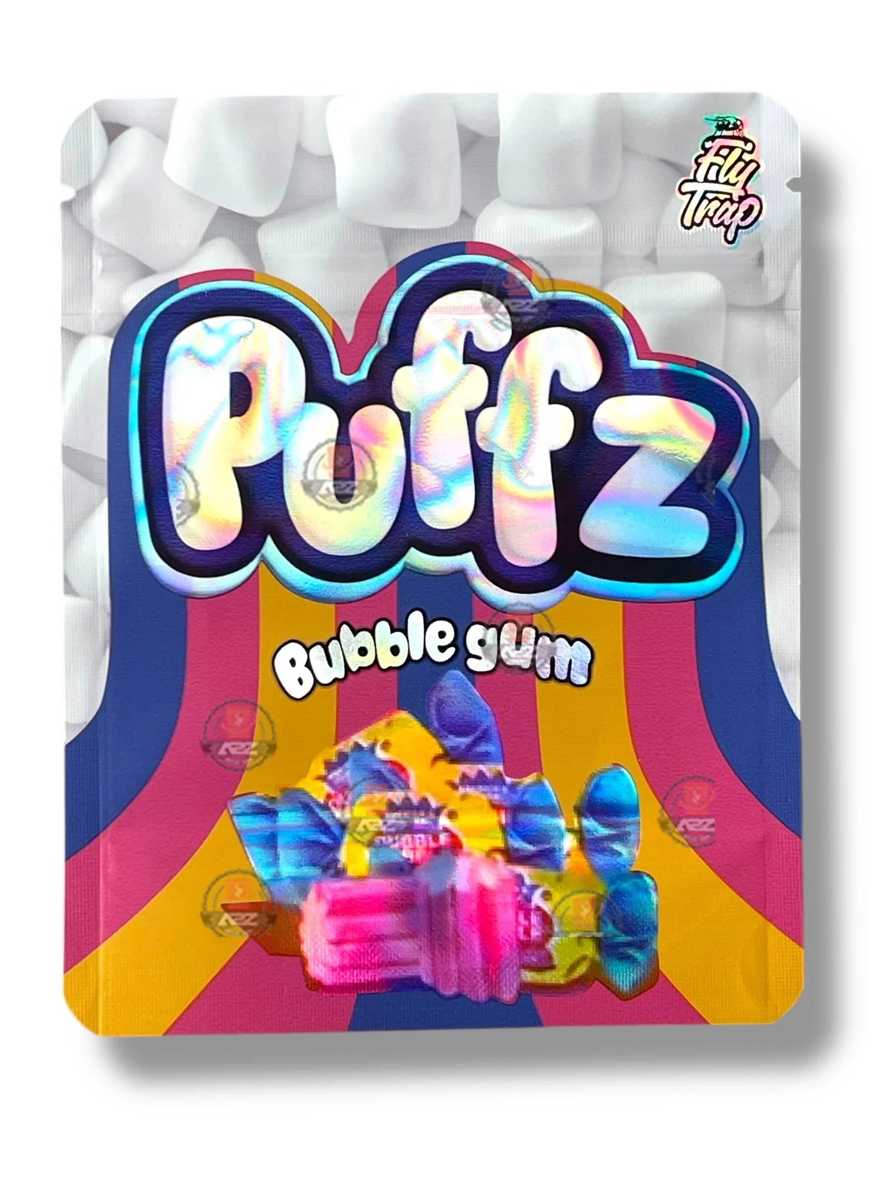 Puffz Bubble gum Mylar Bag 3.5g Fly Trap 
