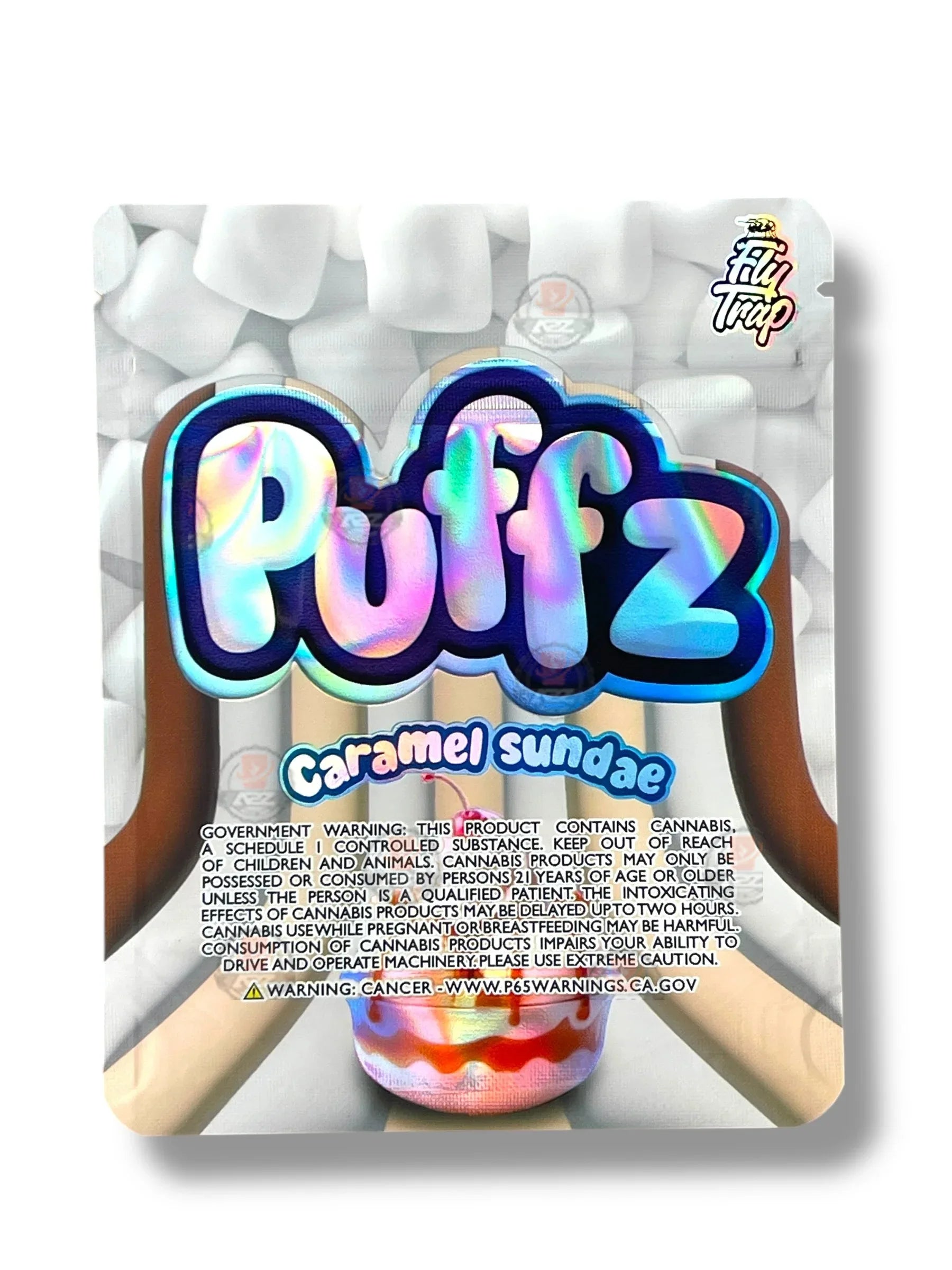 Puffz Caramel Sundae Mylar Bag 3.5g Fly Trap 