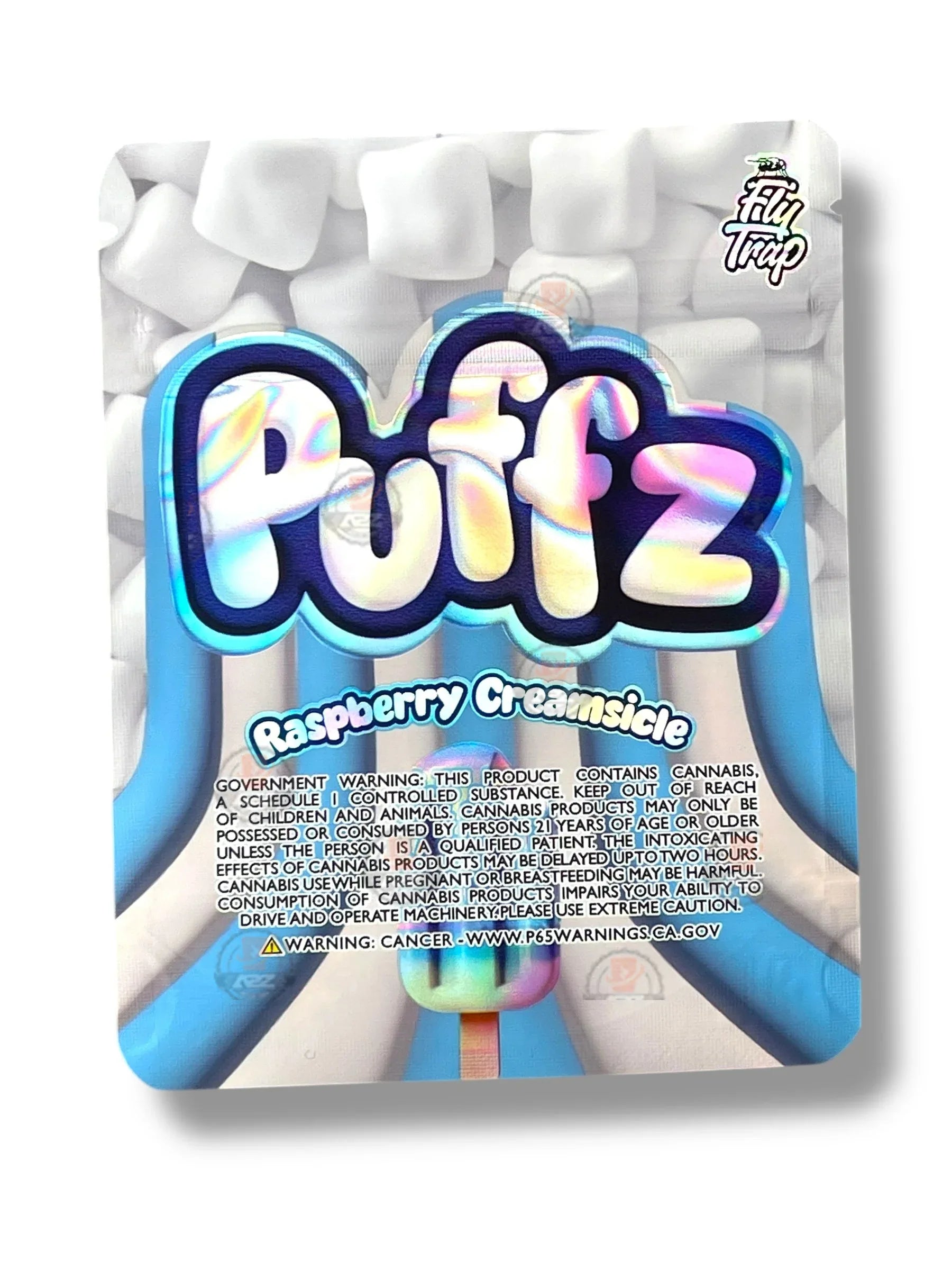 Puffz Raspberry Creamsicle Mylar Bag 3.5g Fly Trap 