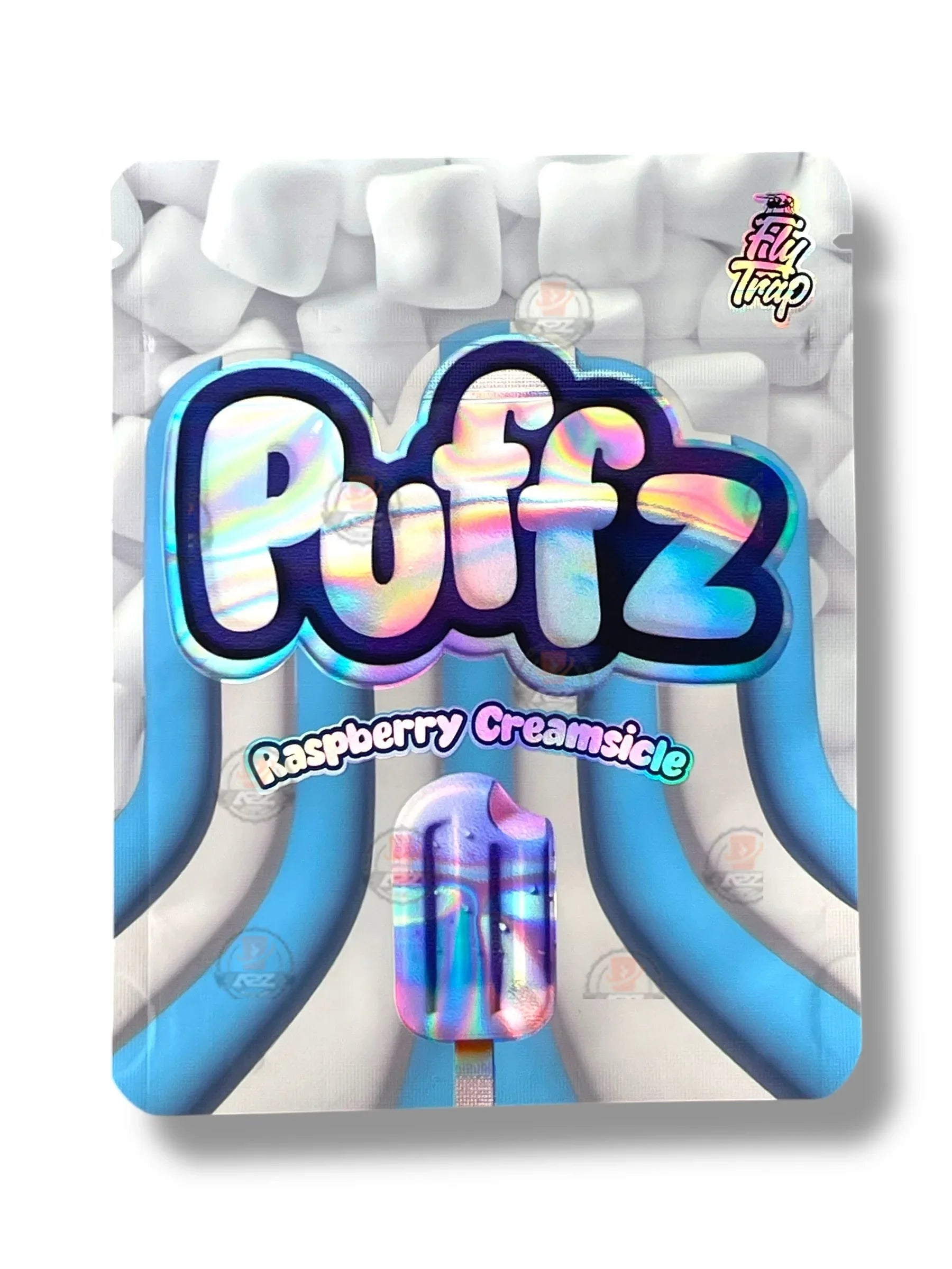 Puffz Raspberry Creamsicle Mylar Bag 3.5g Fly Trap 