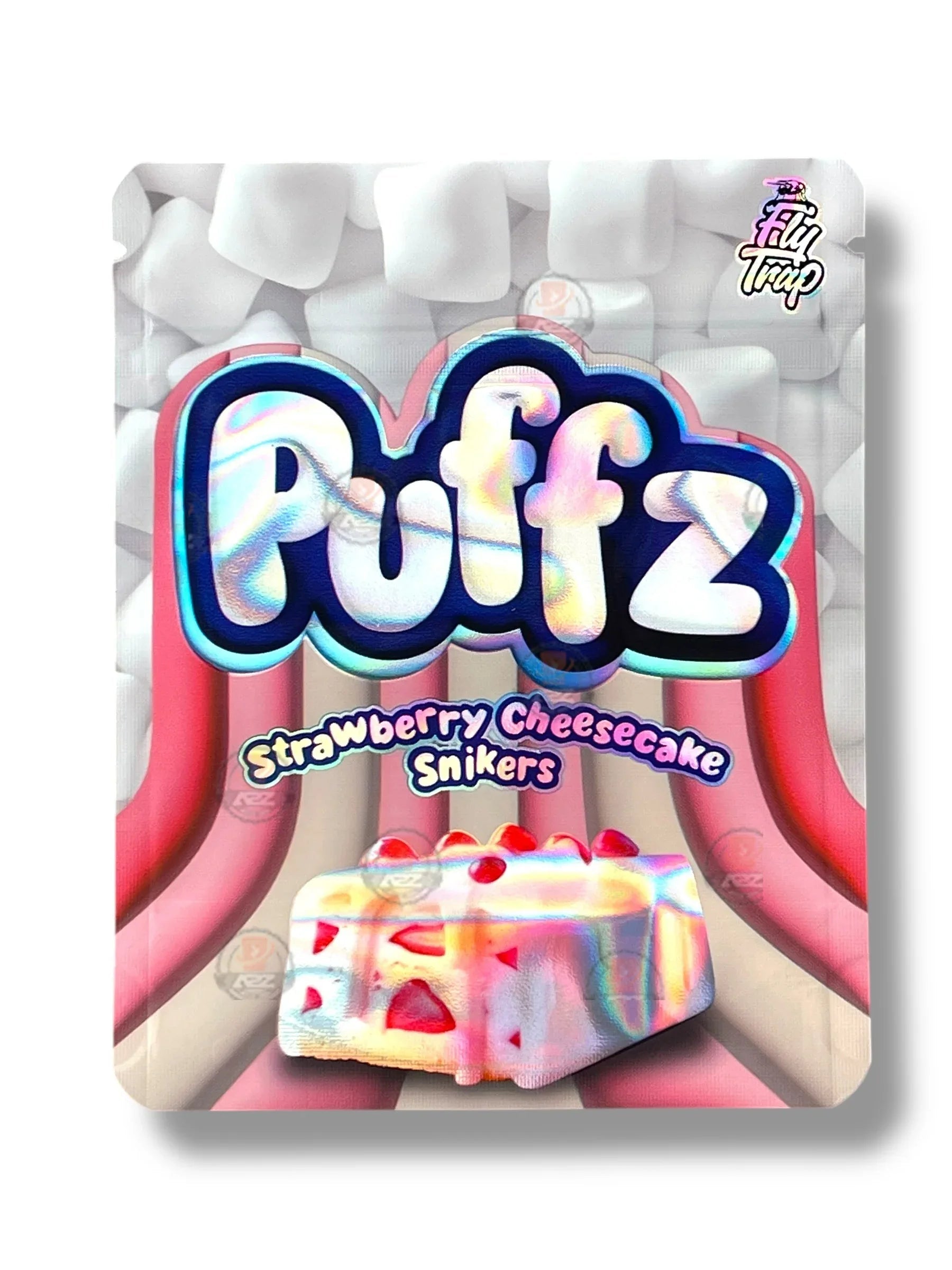 Puffz Strawberry Cheesecake Snikers Mylar Bag 3.5g Fly Trap 